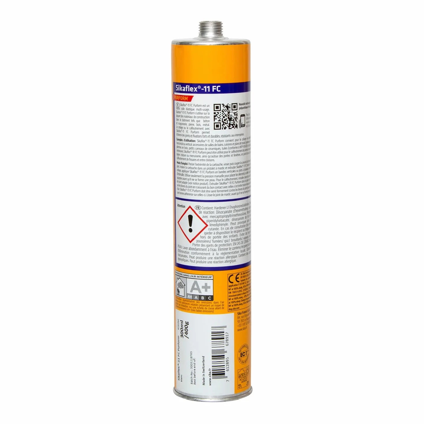 Sikaflex 11 FC Purform Blanc Mastic joint colle multi-usages 300 ml