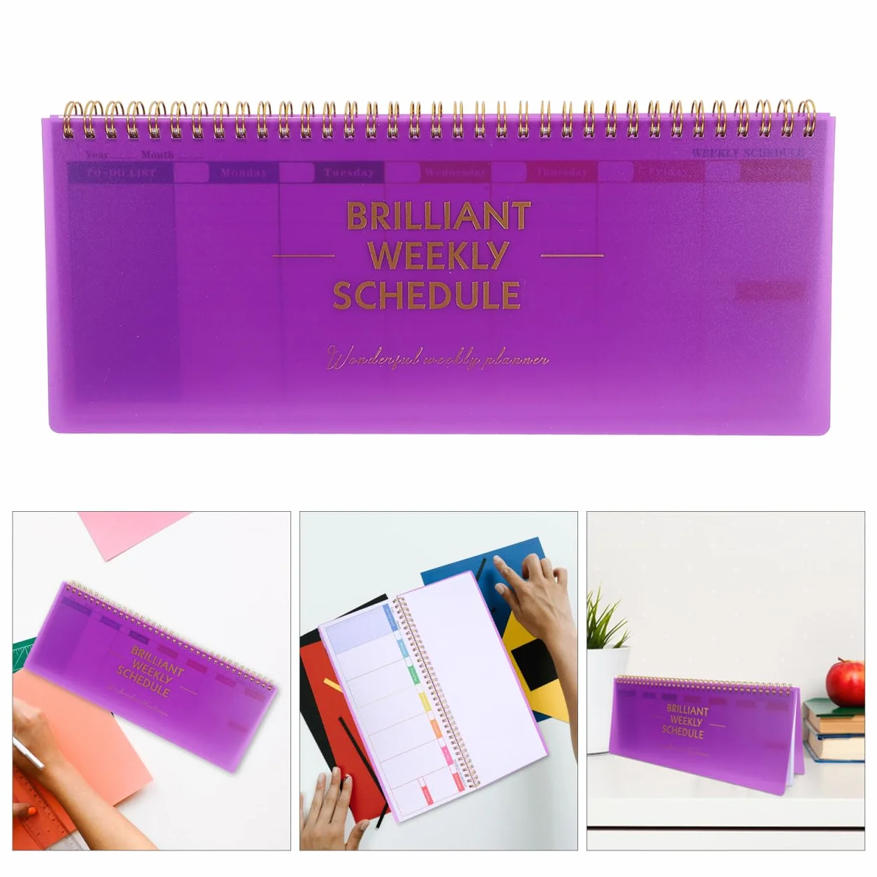 Planificateur Semainier Non Daté Détachable 12.20x30.50cm Bloc-Notes Organiseur Hebdomadaire Maison Bureau
