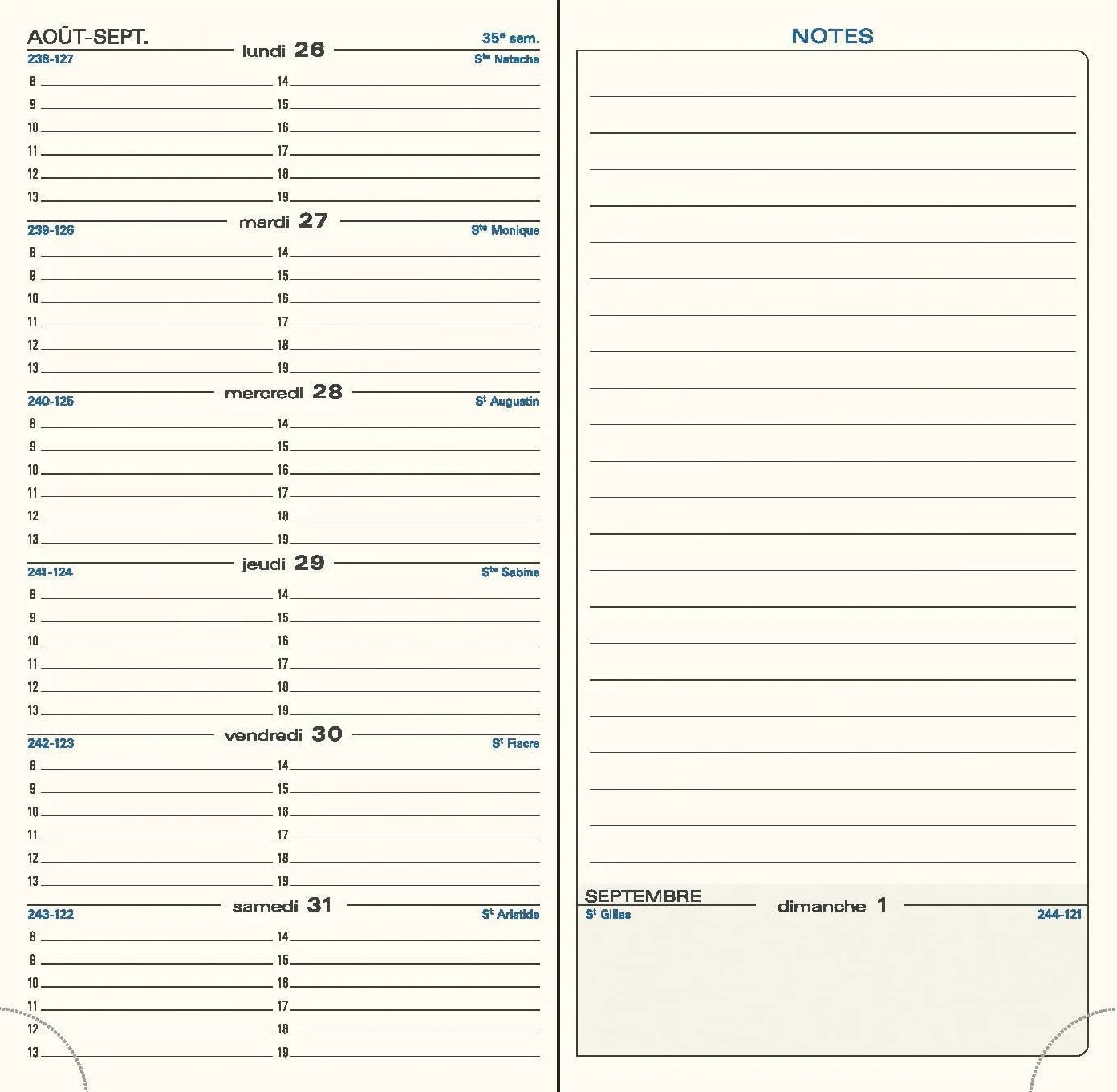 Exacompta 17246E Agenda semainier de poche SAS 17 Winner 9 x 17,5 cm Septembre 2026 à août 2027