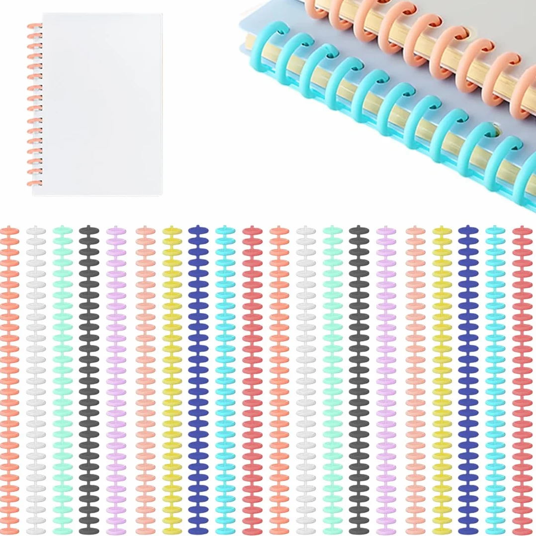 Peignes de Reliure en Plastique 30 Trous 20 PCS Couleurs Mélangées