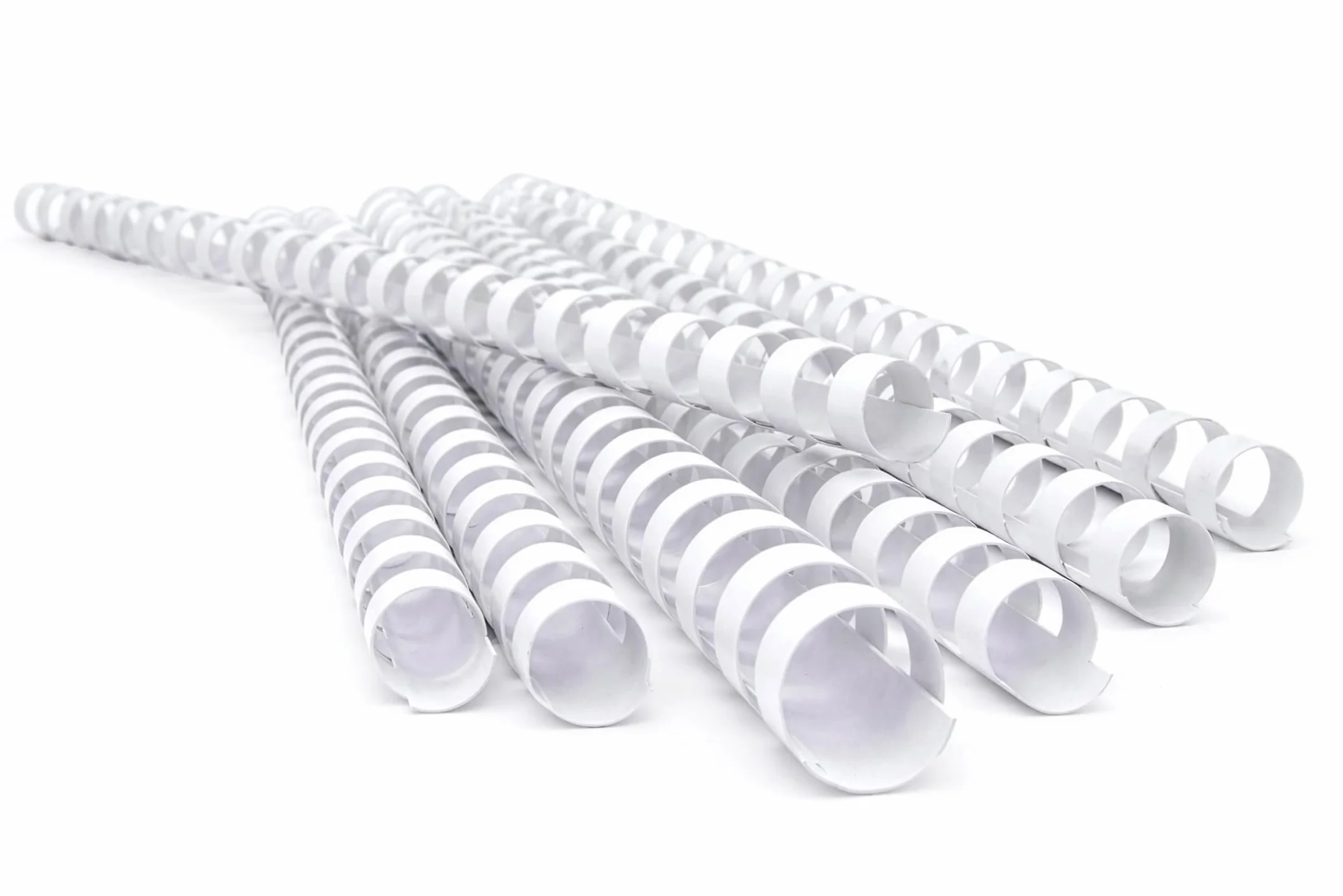 Pavo Peignes de reliure en plastique 6 mm Blanc Boîte de 100