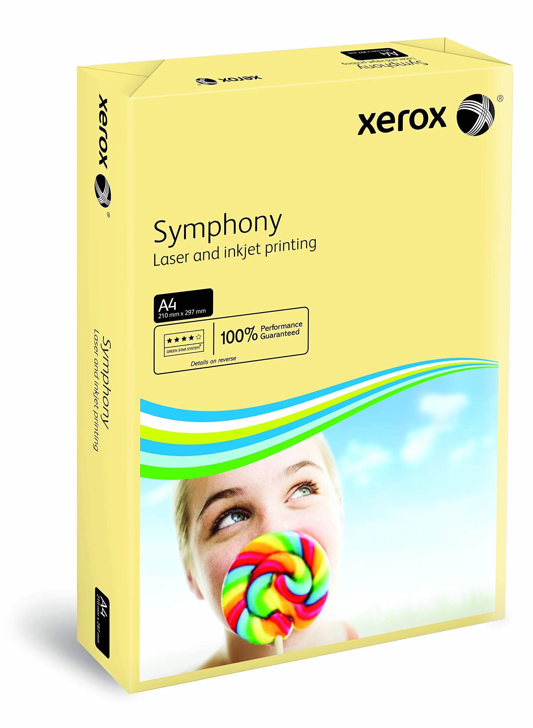 Xerox Symphony pastel Papier de couleur Crème Ivoire 160g/m² A4 Ramette 250 feuilles