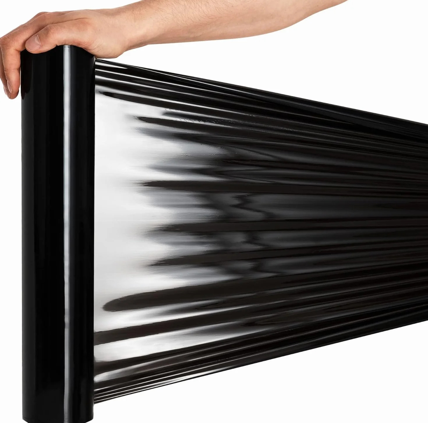 RAGO Film étirable noir 130 m 7,5 × 7,5 × 40 cm pour déménagement et protection colis