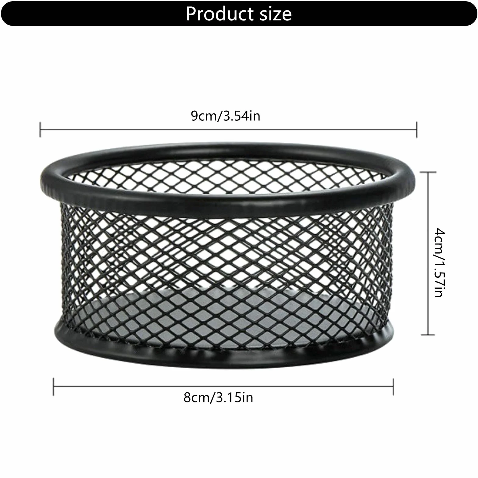 Boîte de rangement métal ventilé pour trombones fournitures de bureau