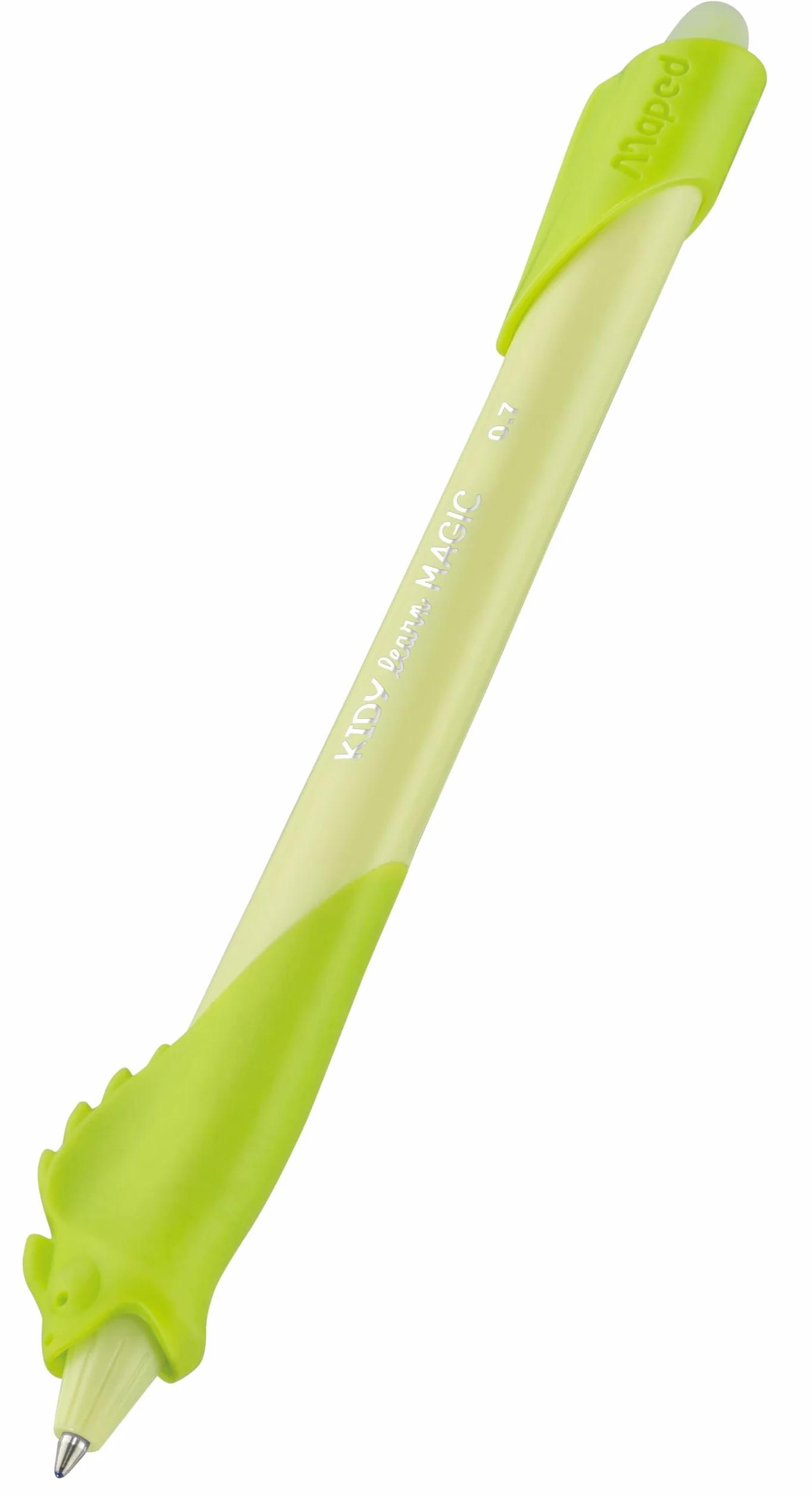 Maped Kidy Learn Stylo Effaçable Lot de 2 avec Gomme Intégrée Rechargeable Apprentissage Écriture Pack 4 Recharges