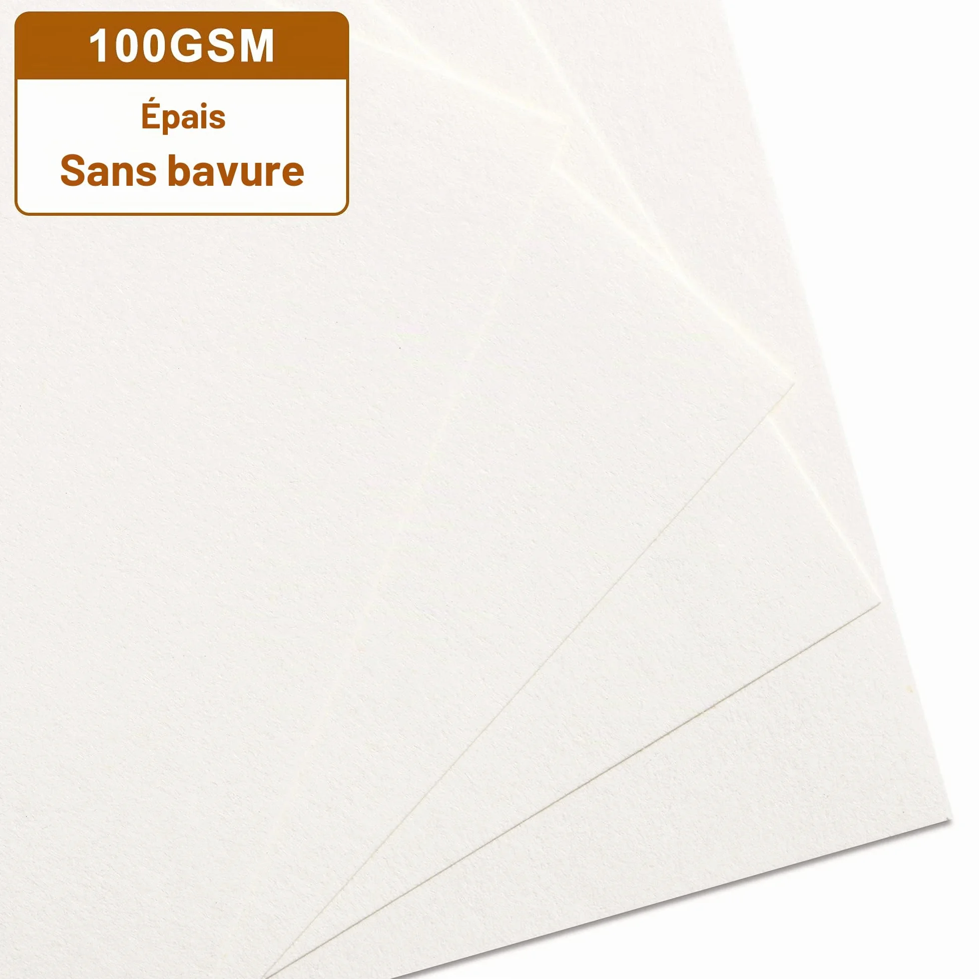 Papier vierge A5 6 trous perforés 80 feuilles 160 pages 14 x 21 cm beige