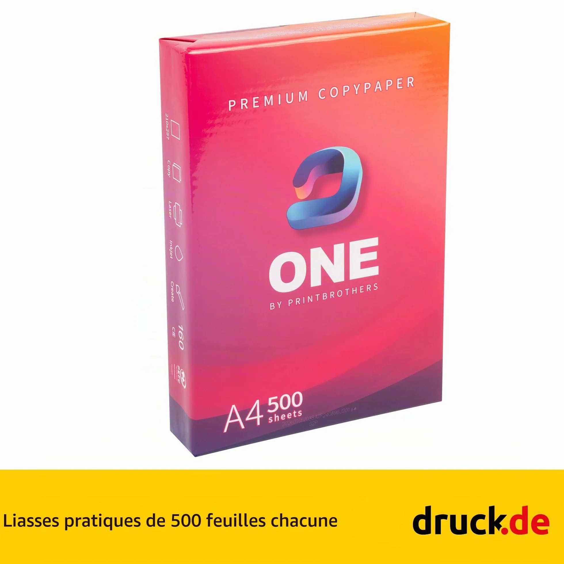 Papier A4 2500 feuilles lot de 2 500 feuilles imprimer photocopieur blanc universel bureau