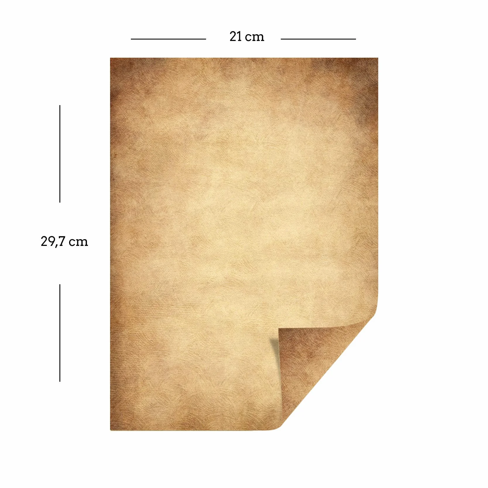 Papier Antique A4 100g/m² 50 Morceaux DIY Rouleau pour Cartes Invitations Historiques