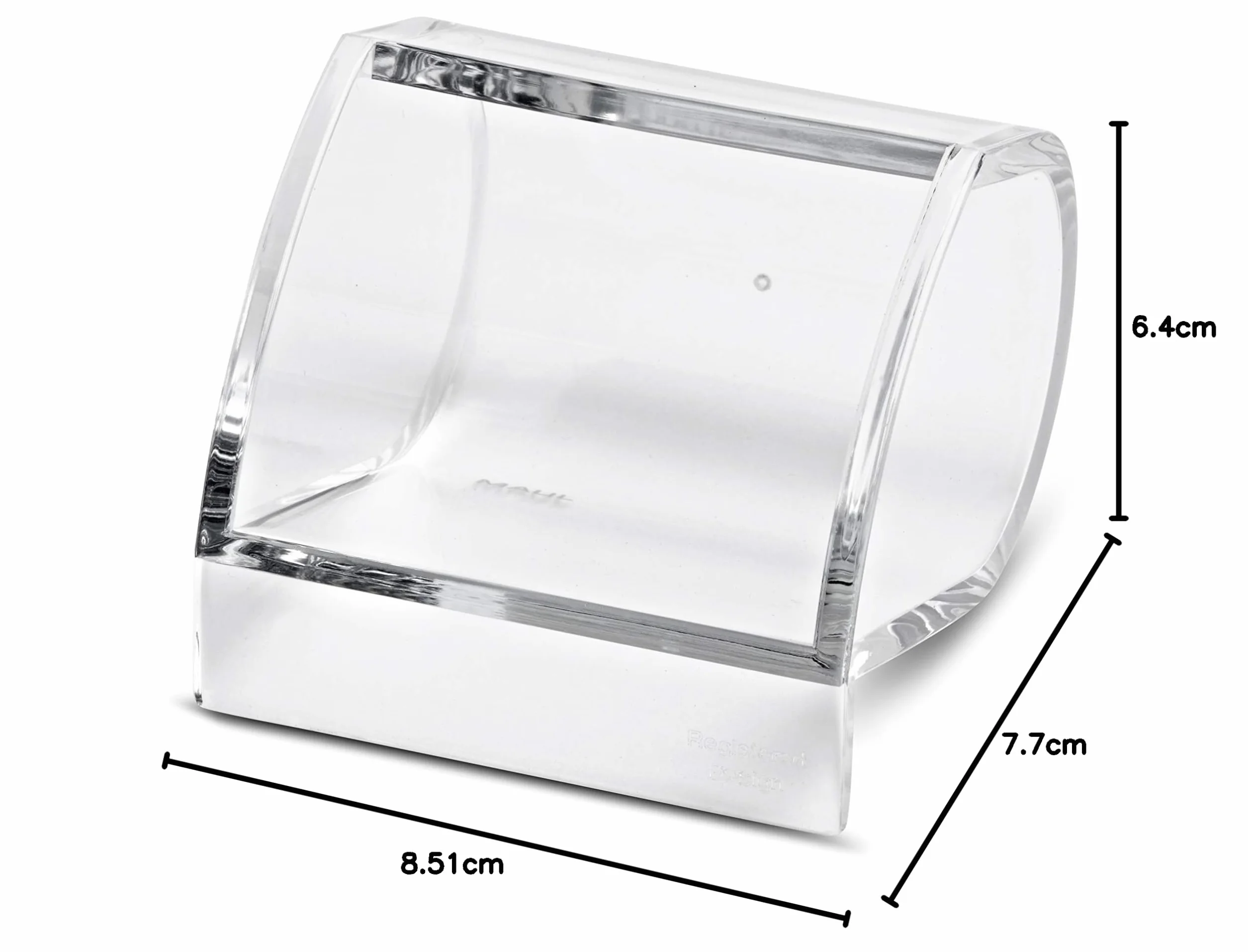 MAUL Distributeur de Trombones en Acrylique, Organiseur de Bureau Transparent 8,5 x 7,7 x 6,4 cm