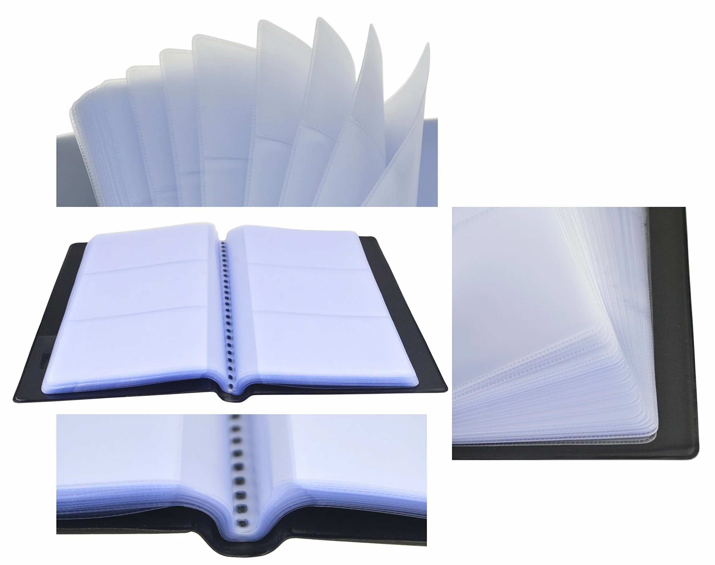SAMYO Organiseur porte-cartes de visite 240 cartes Noir