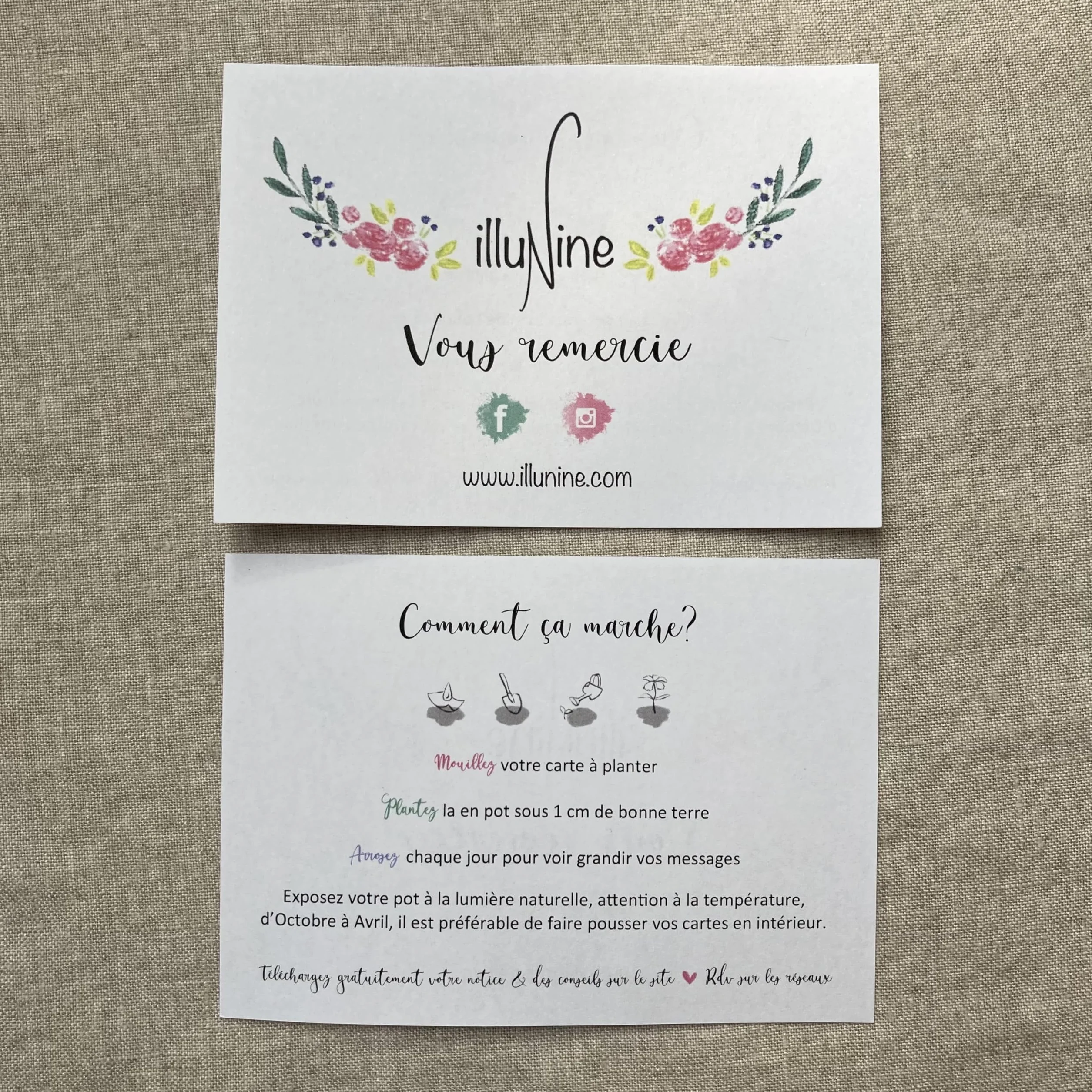 Lot de 10 mini cartes à planter Merci de m'avoir aidé a grandir