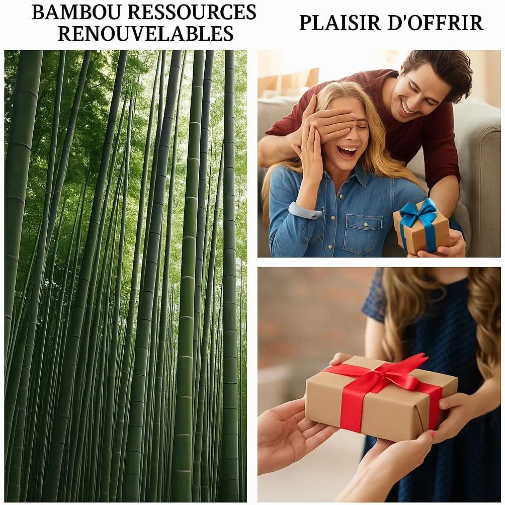 Weastyle Stylo Personnalisé avec Gravure Prénom - Coffret Cadeau Bois Bambou