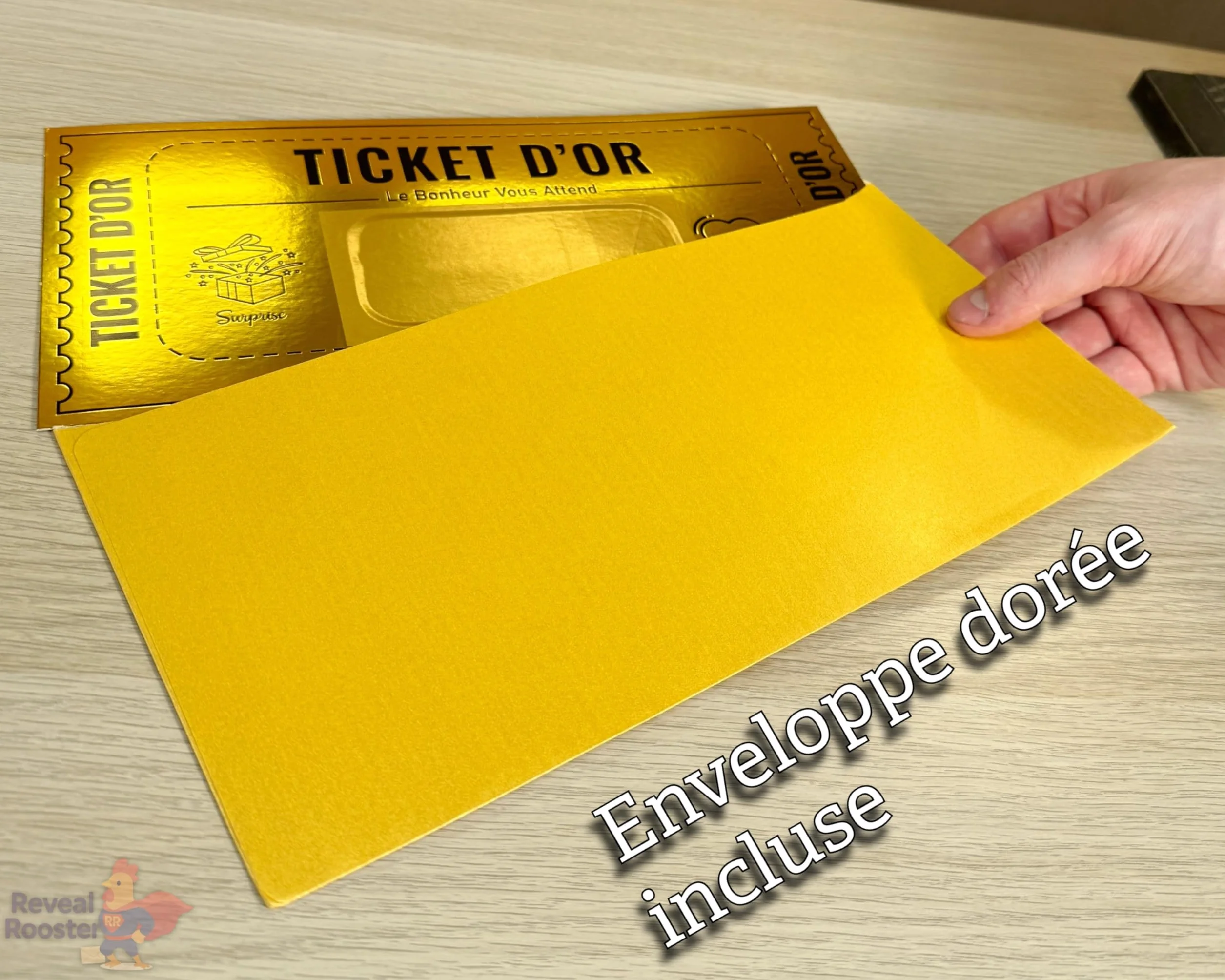 Grande Cartes à Gratter en Or Golden Ticket Surprise Idées Cadeaux d'Été Cadeaux de Graduation Passe d'Embarquement pour les Fêtes (Lot de 1)