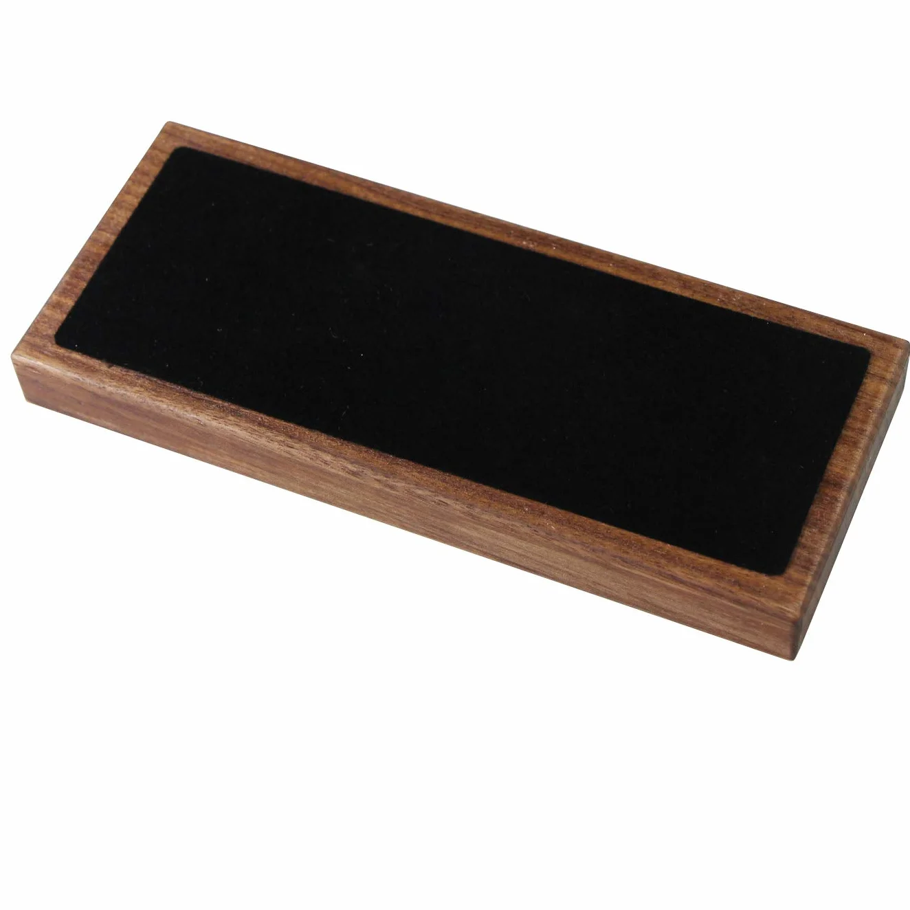 Aufodara Porte-stylo Plumier en Bois Véritable Boîte de Bureau Plateau de Rangement Marron Noyer