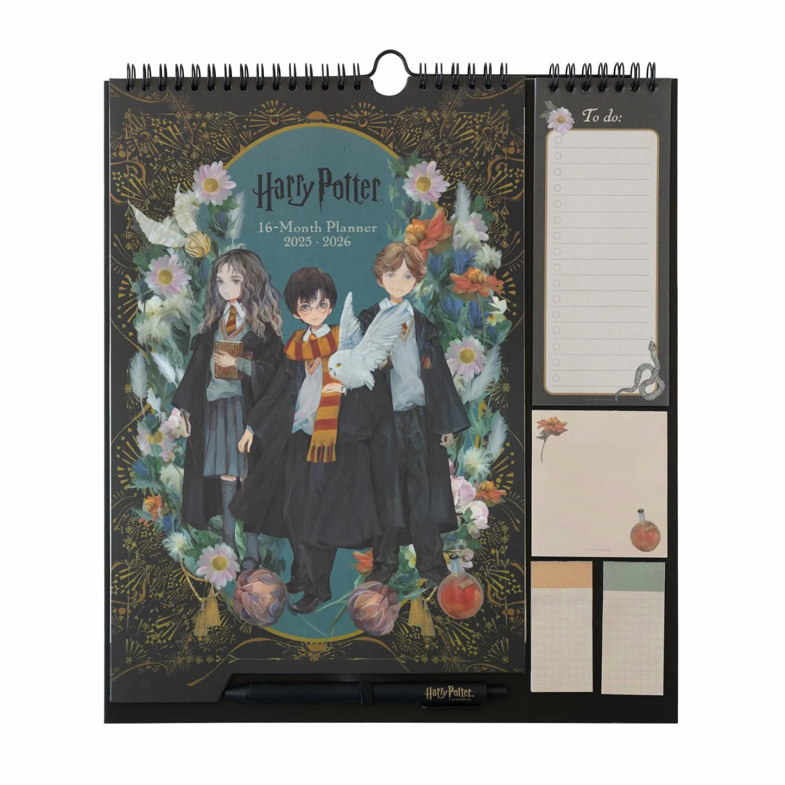 Grupo Erik Calendrier Harry Potter 16 mois Septembre 2025 Décembre 2026 Planificateur Mensuel Familial avec Crochet