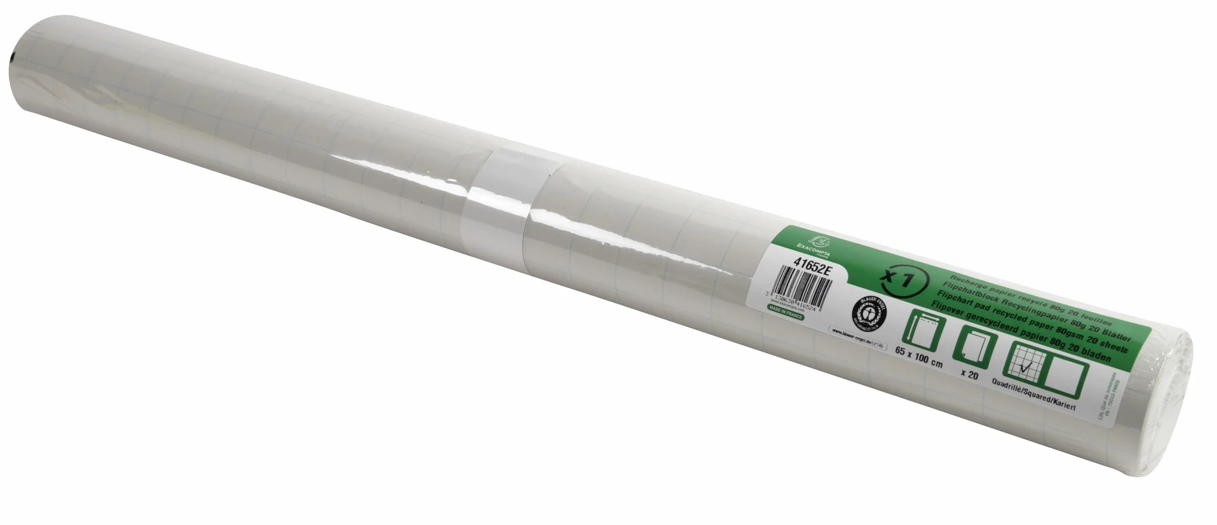 Exacompta Carton 5 Recharges Papier FOREVER Tableaux Conférence 80 g/m2 20 Feuilles Microperforées 65x100 cm