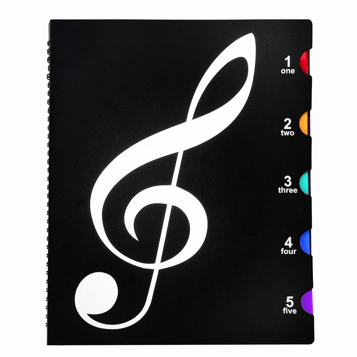 LONTG A4 Dossier Imperméable Cahier Spiral Partition Musique Trieur Extensible 20 Feuilles Classeur Documents Bureau