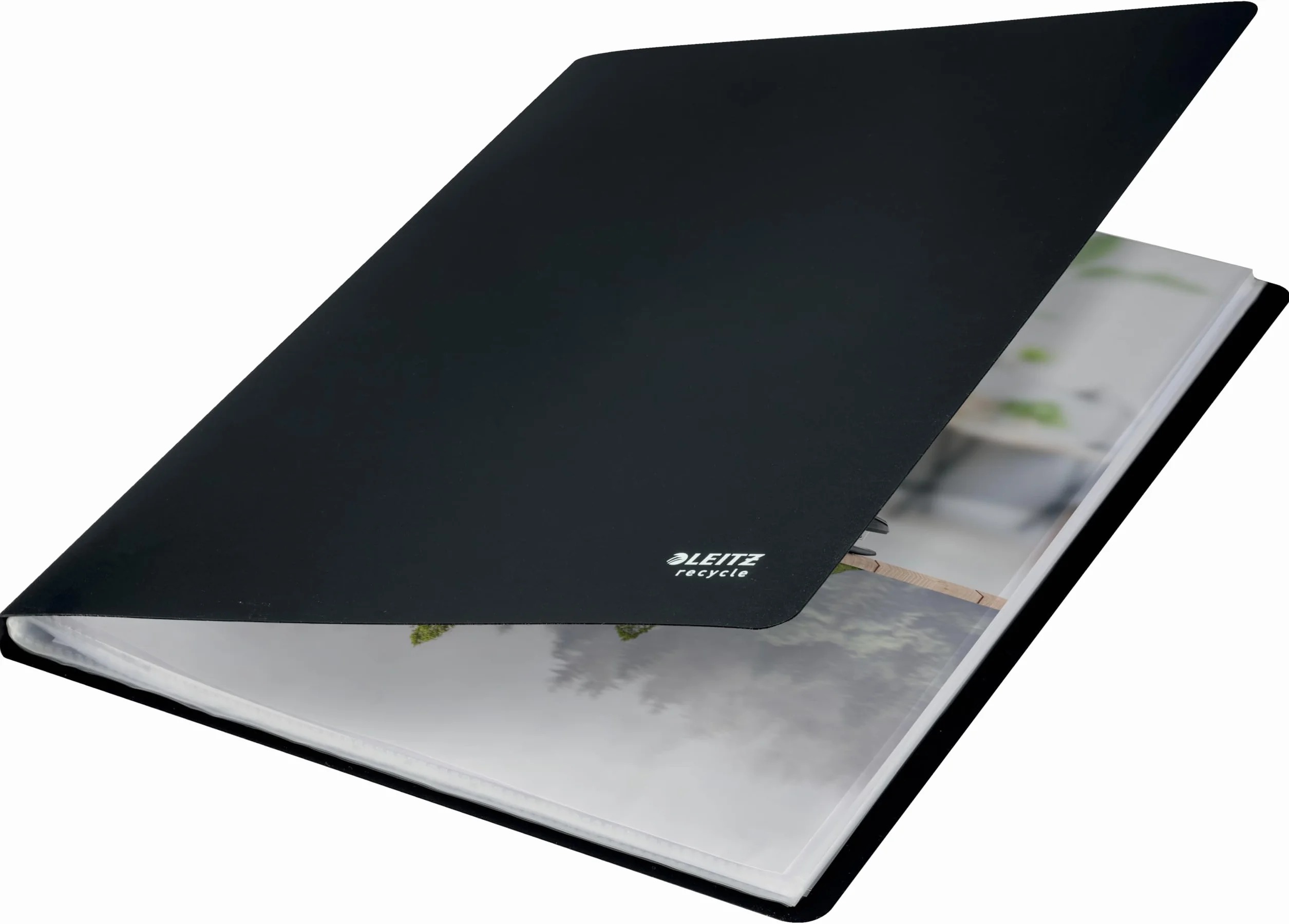Leitz A4 Reliure Protège-Documents 20 Pochettes Plastifiées, Capacité 40 Feuilles, Noir