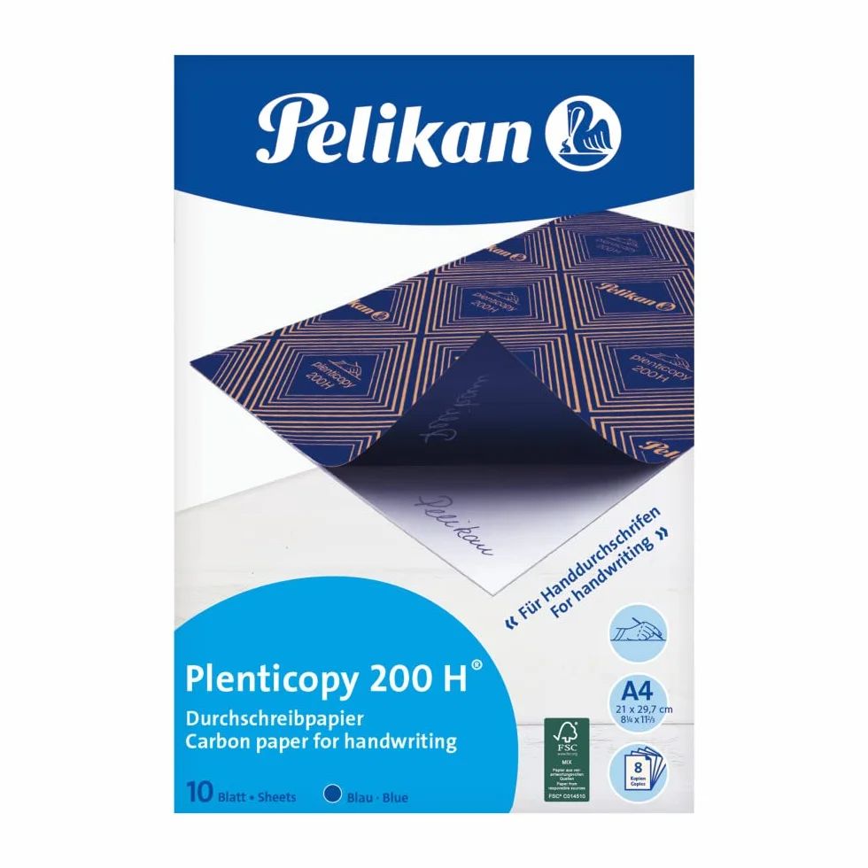 Pelikan Plenticopy A4 Bleues Carbone 10 films Pochette