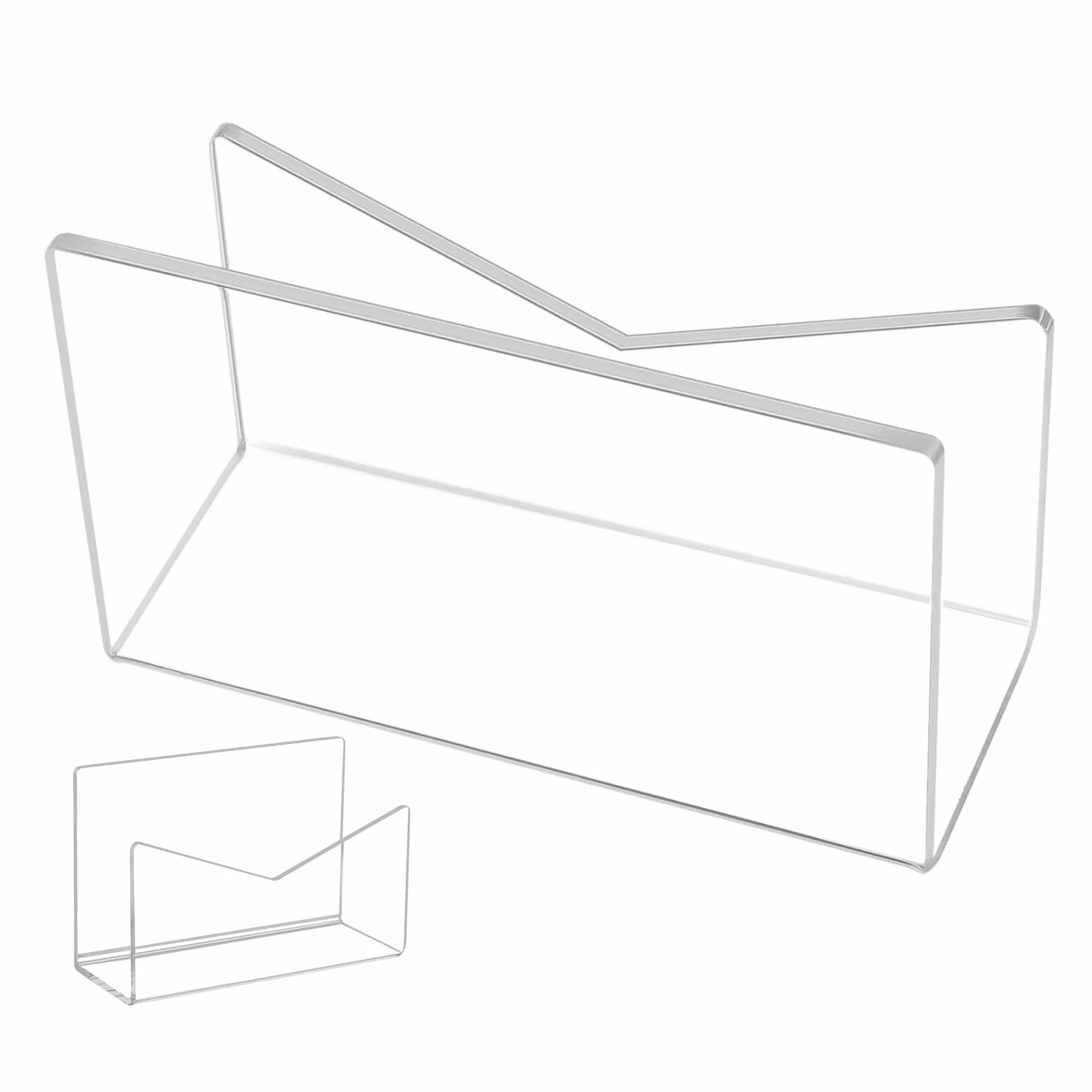 Organisateur de courrier acrylique portatif pour comptoir bureau école maison