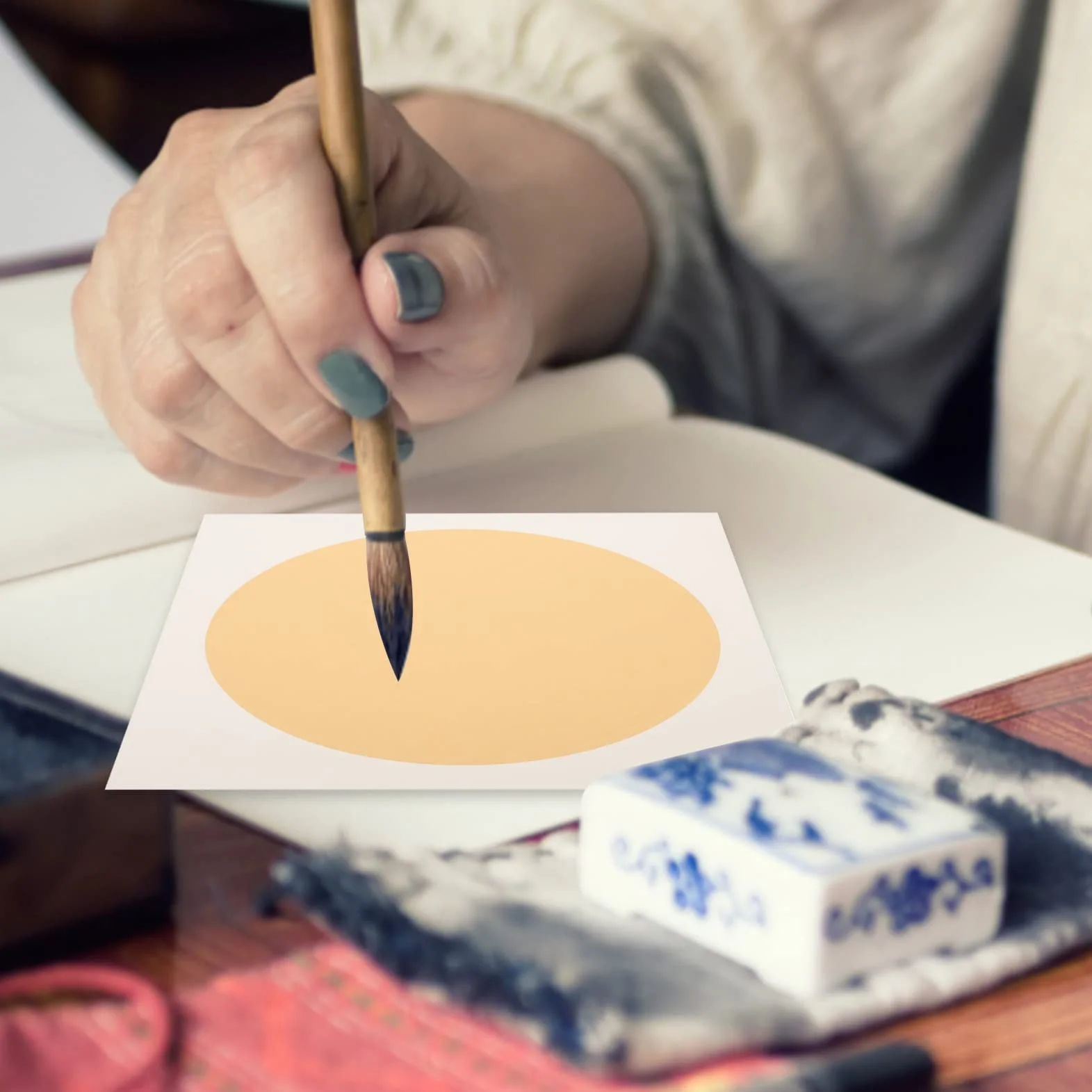 Papier De Calligraphie Vierge Xuan Pour Écriture Lisse Sumi Peinture Chinoise 10 Feuilles