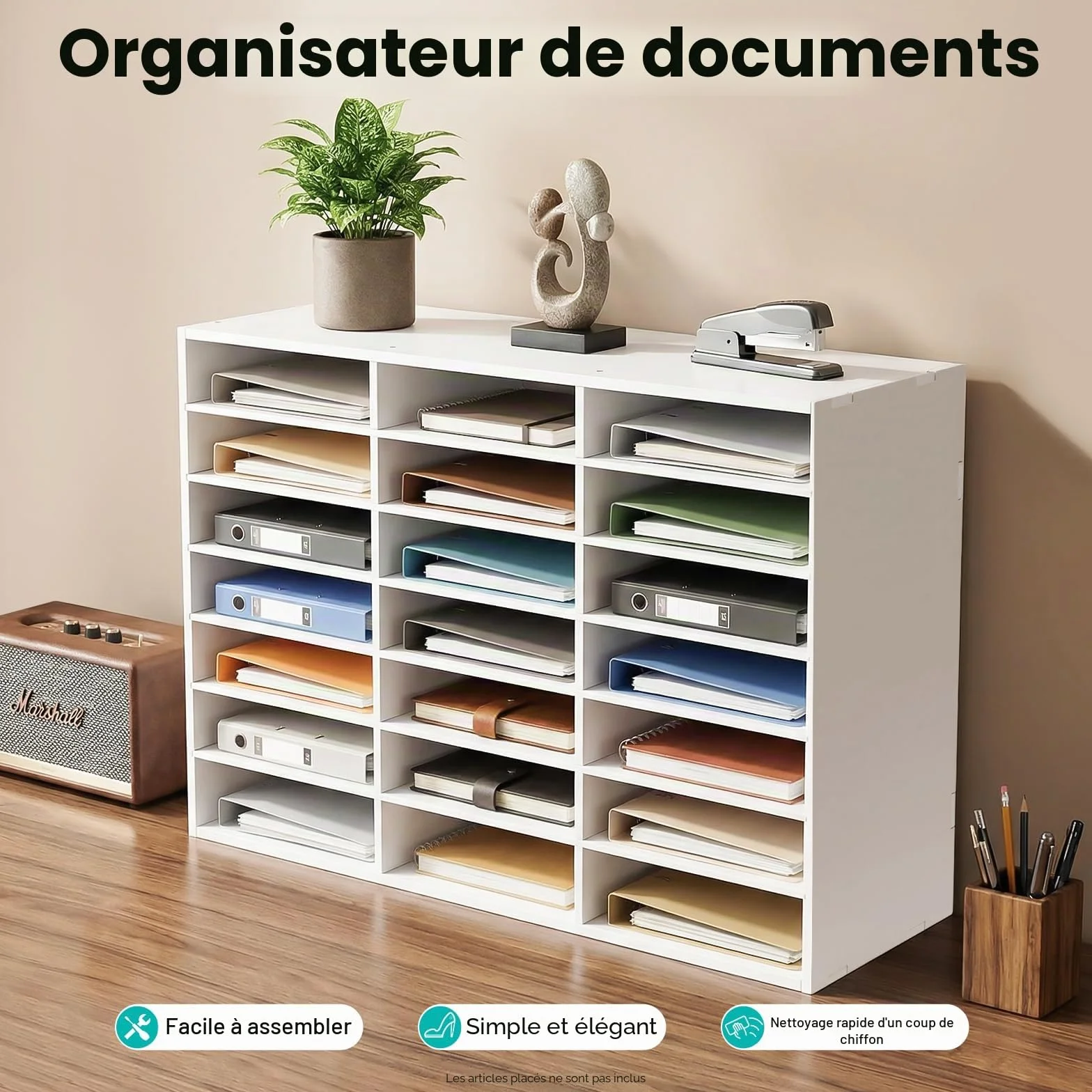 Bac à courrier A4 24/36 compartiments Organisateur de bureau Range document