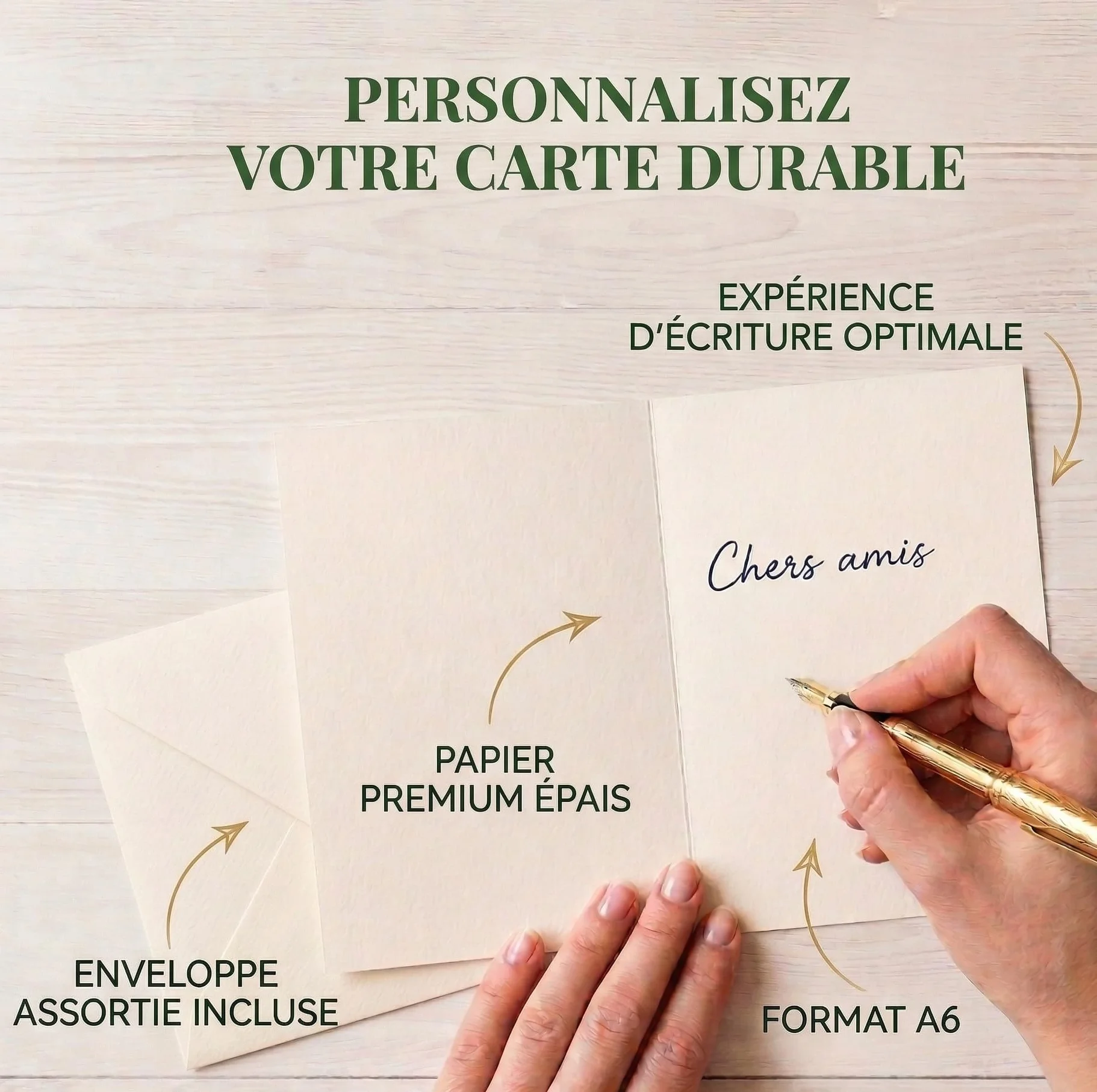 Carte de Condoléances avec Enveloppe, Design Floral Aquarelle