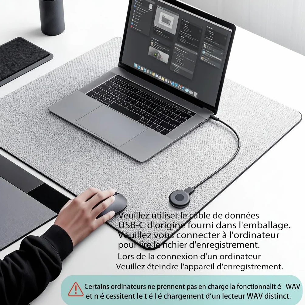 Enregistreur Vocal Espion Discret 64 Go Rechargeable USB Mini Dictaphone