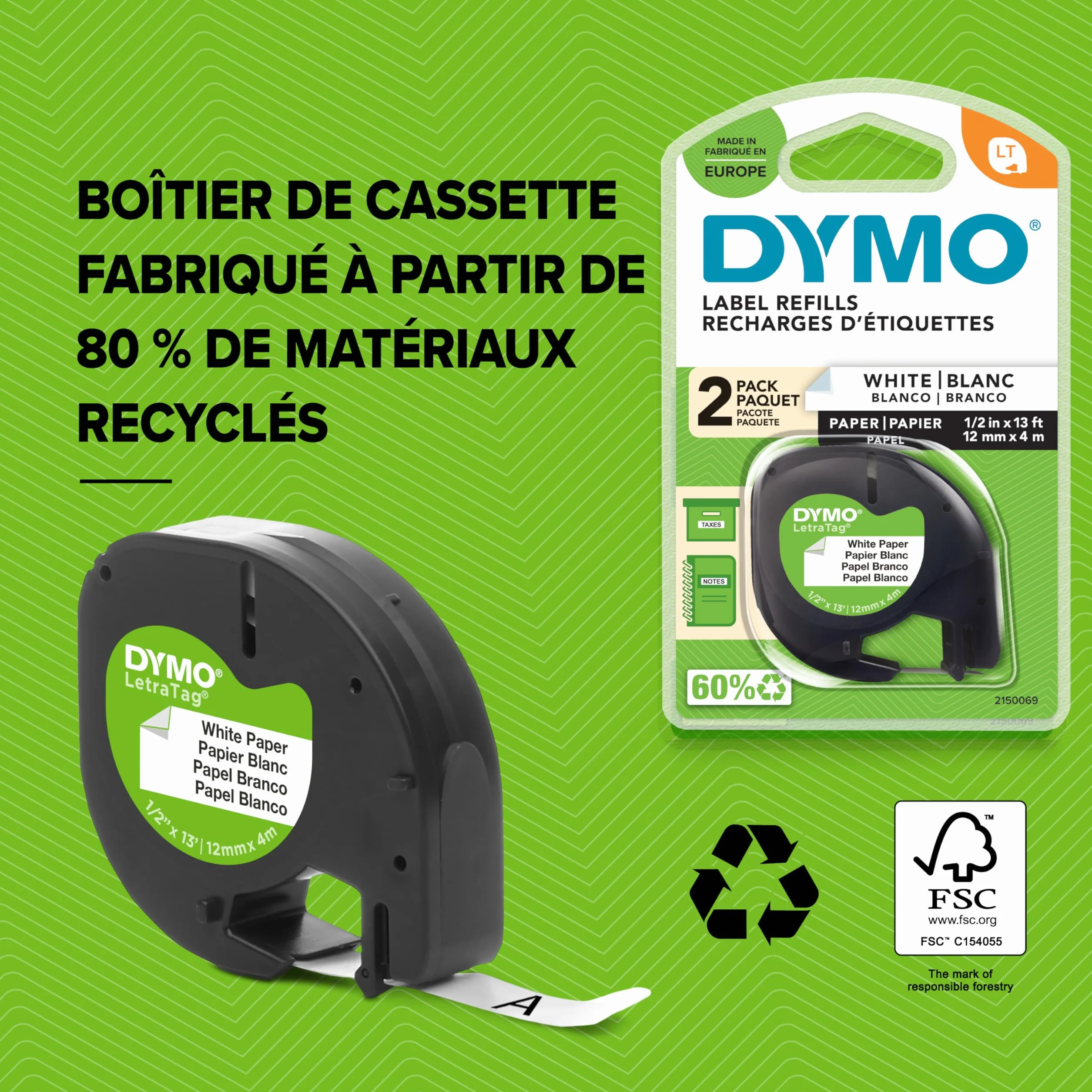 DYMO LetraTag LT-100H étiqueteuse portative imprimante d'étiquettes thermique sans encre clavier ABC