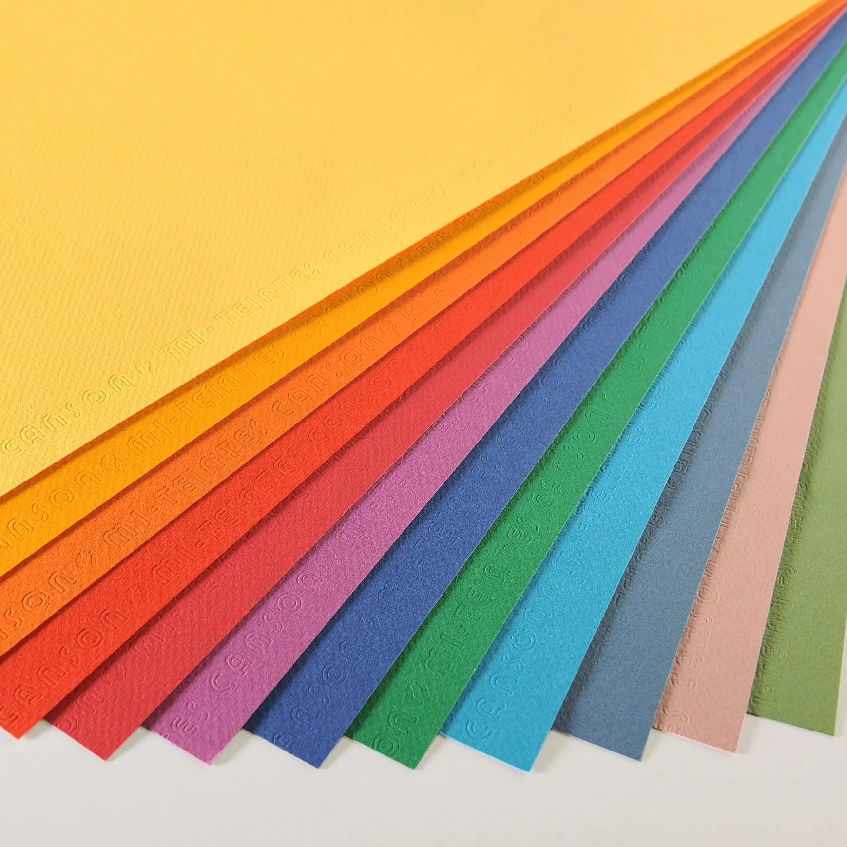CANSON Mi-Teintes Papier Dessin A3 160g/m² Assortiment 10 Feuilles Couleurs Vives
