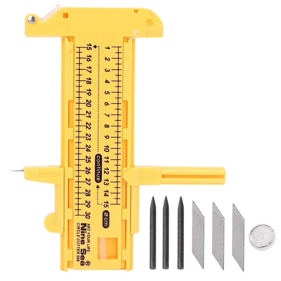 Compas Réglable Cercle Cutter PVC Plastique 10-300mm Outil De Coupe