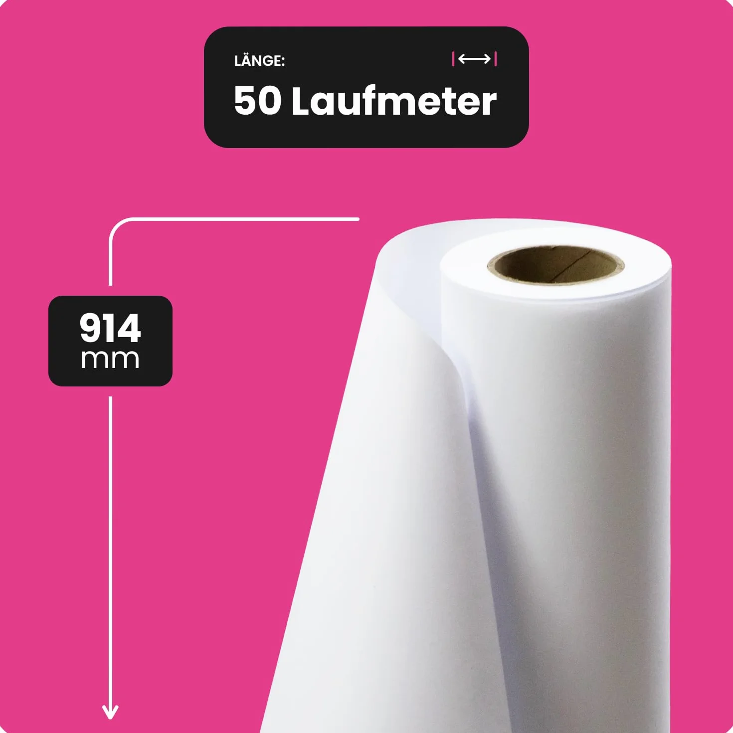 Papier plotter technique Netuno 90g 914 mm x 50 m 2 pouces 4 rouleaux