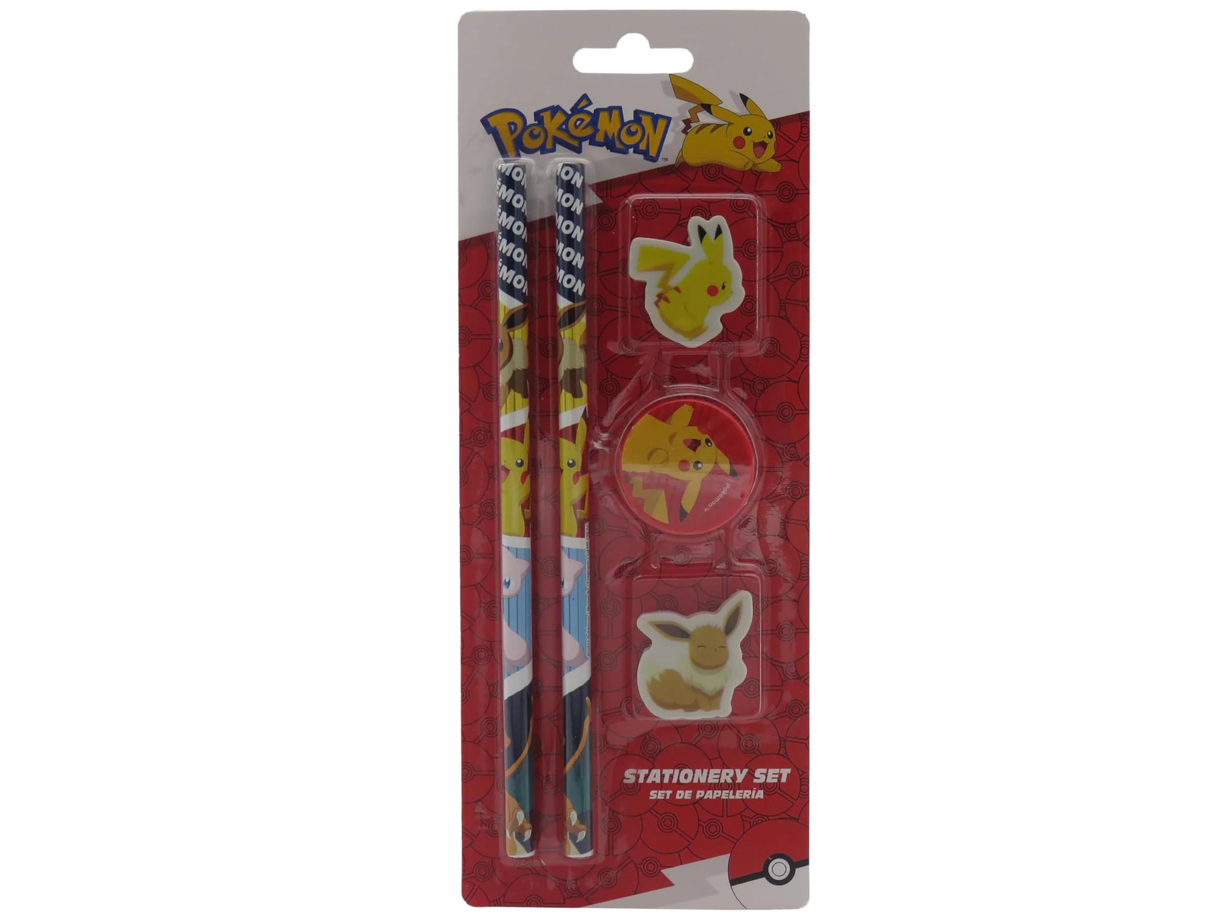 CYPBRANDS Pokémon Set de papeterie taille-crayon gomme crayons multicolore officiel