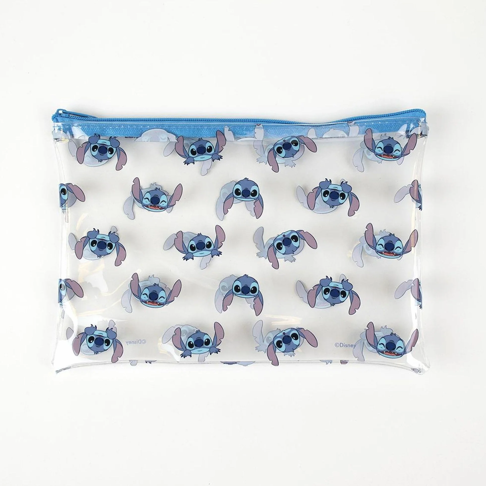 Set Papeterie Stitch Cerdá Life's Little Moments Bleu avec Trousse Cahier Crayon Taille-Crayon Gomme Règle Notes Autocollantes Trombones