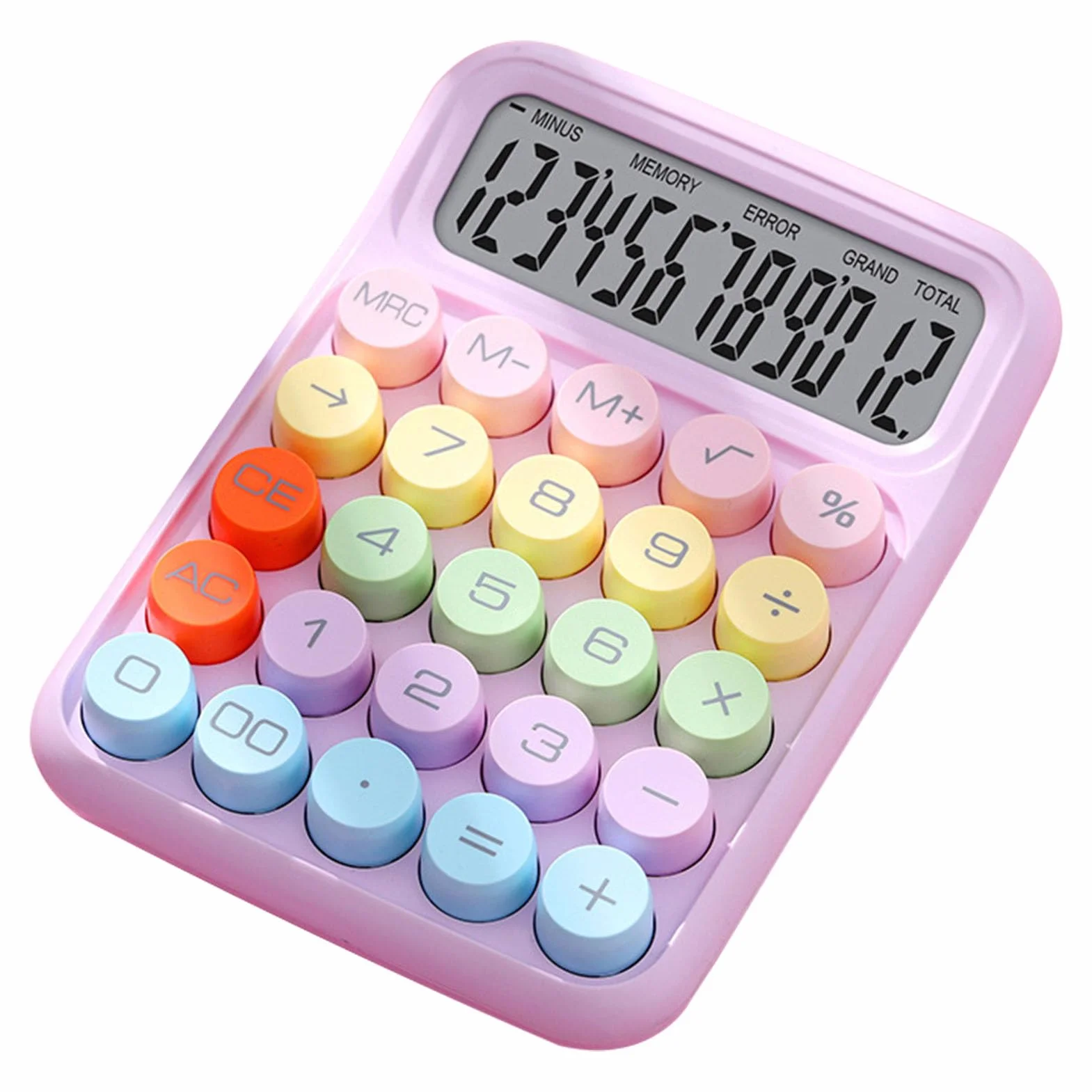 Calculatrice électronique clavier mécanique violette pour maison, école, bureau