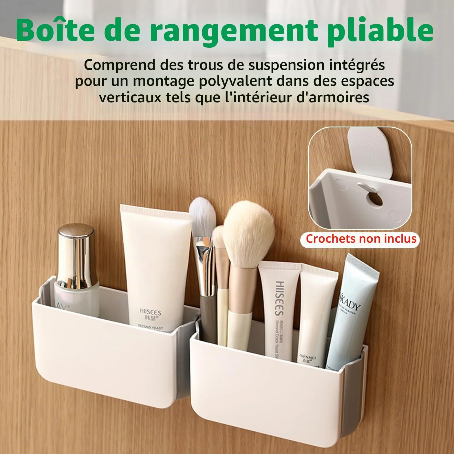 FRETONBA Porte-stylos Magnétique Pliable, Porte Marqueur Magnétique, Blanc