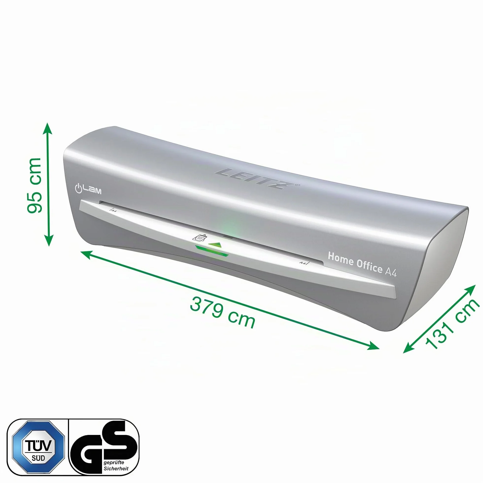 Leitz iLAM Home Office Plastifieuse A4 Préchauffage Rapide 3 Minutes 75-125 Microns Gris