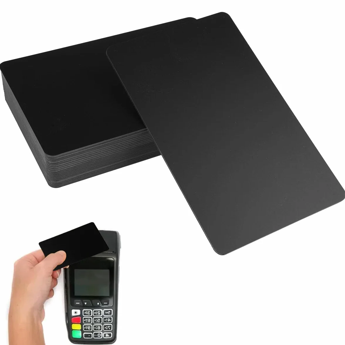 20 Pièces Carte NFC Carrées Réinscriptibles Ntag215 504 Octets Noir