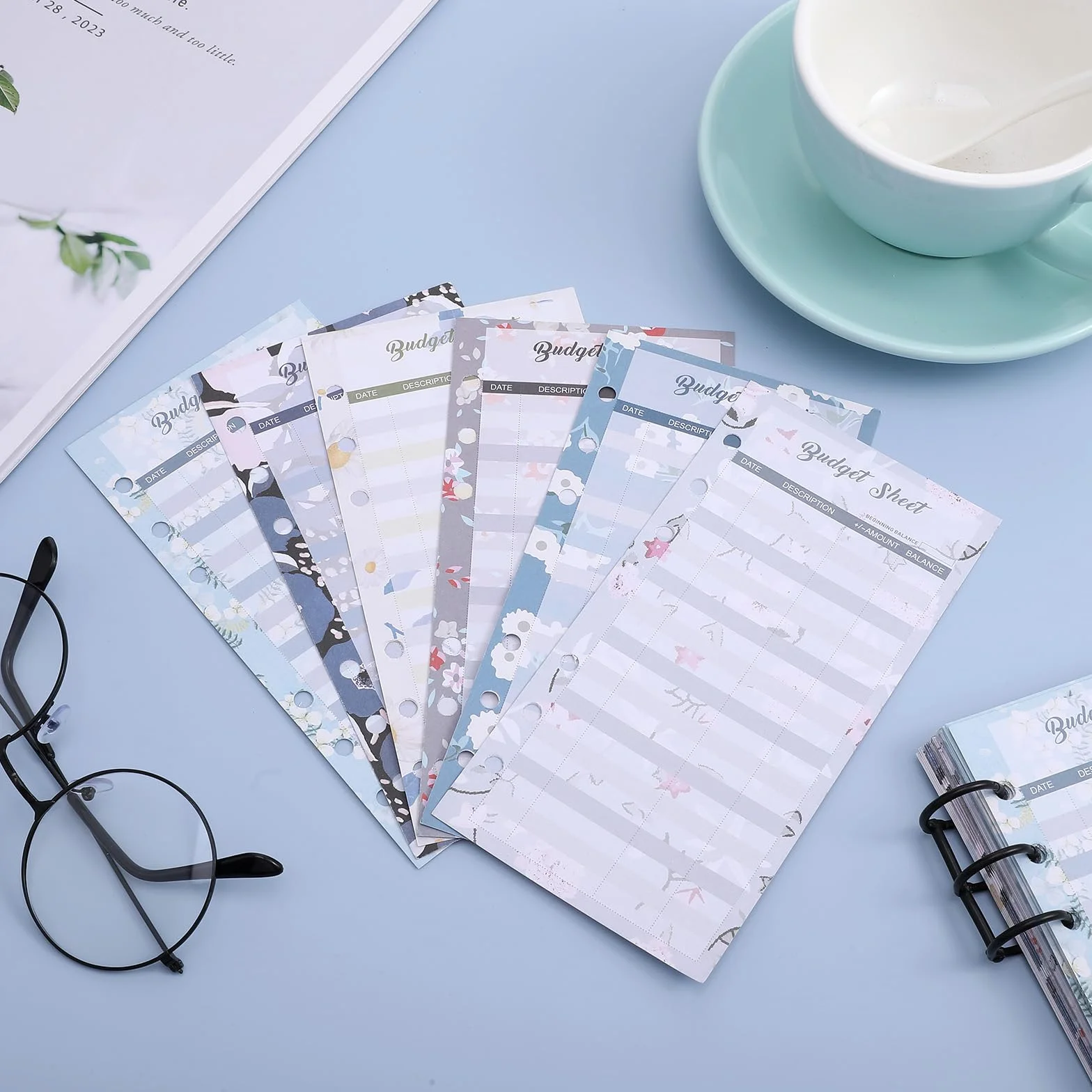 Feuilles A6 pour budget dépenses organisateur planification budgétaire