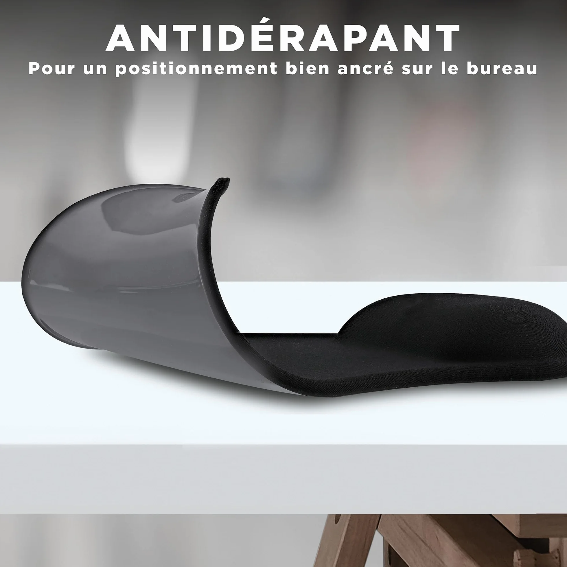 T'nB Ergo Design Tapis de souris repose-poignets gel Noir