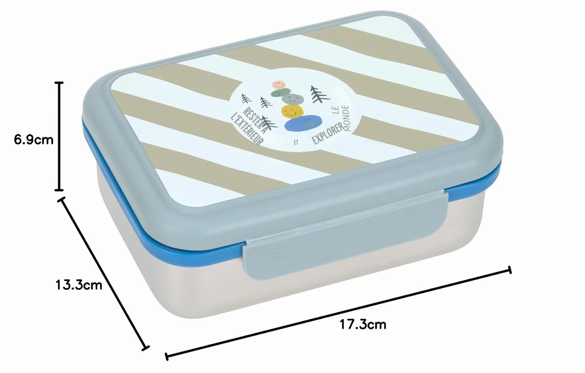 LÄSSIG Lunchbox acier inoxydable Sunny Explorer vert bleu