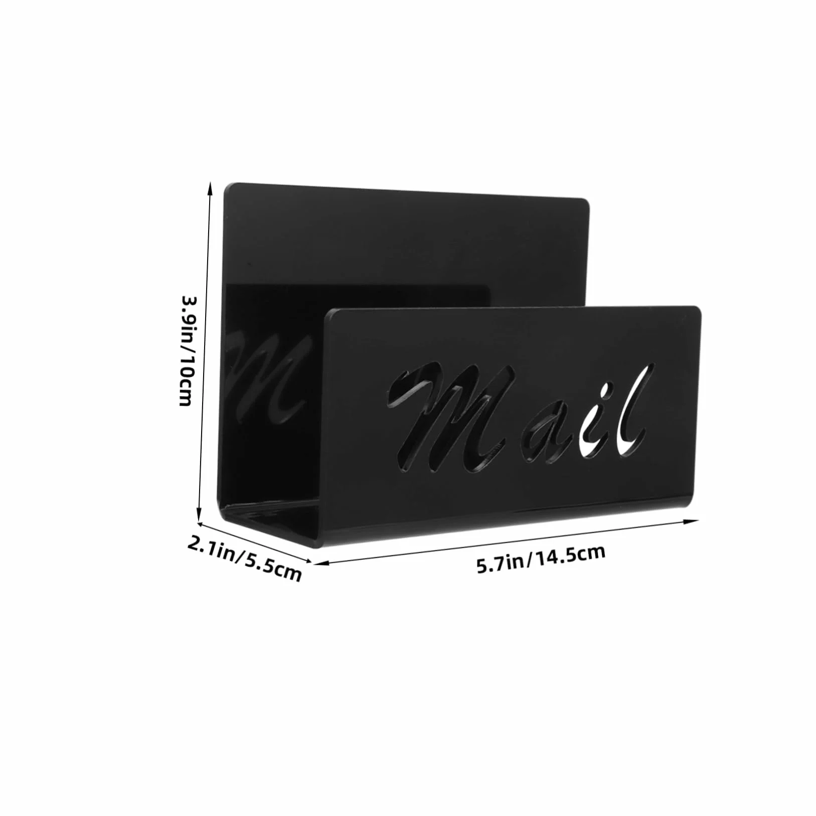 NUOBESTY Organisateur de Bureau en Acrylique Noir Porte-courrier Trieuse de Lettres pour Documents et Courrier
