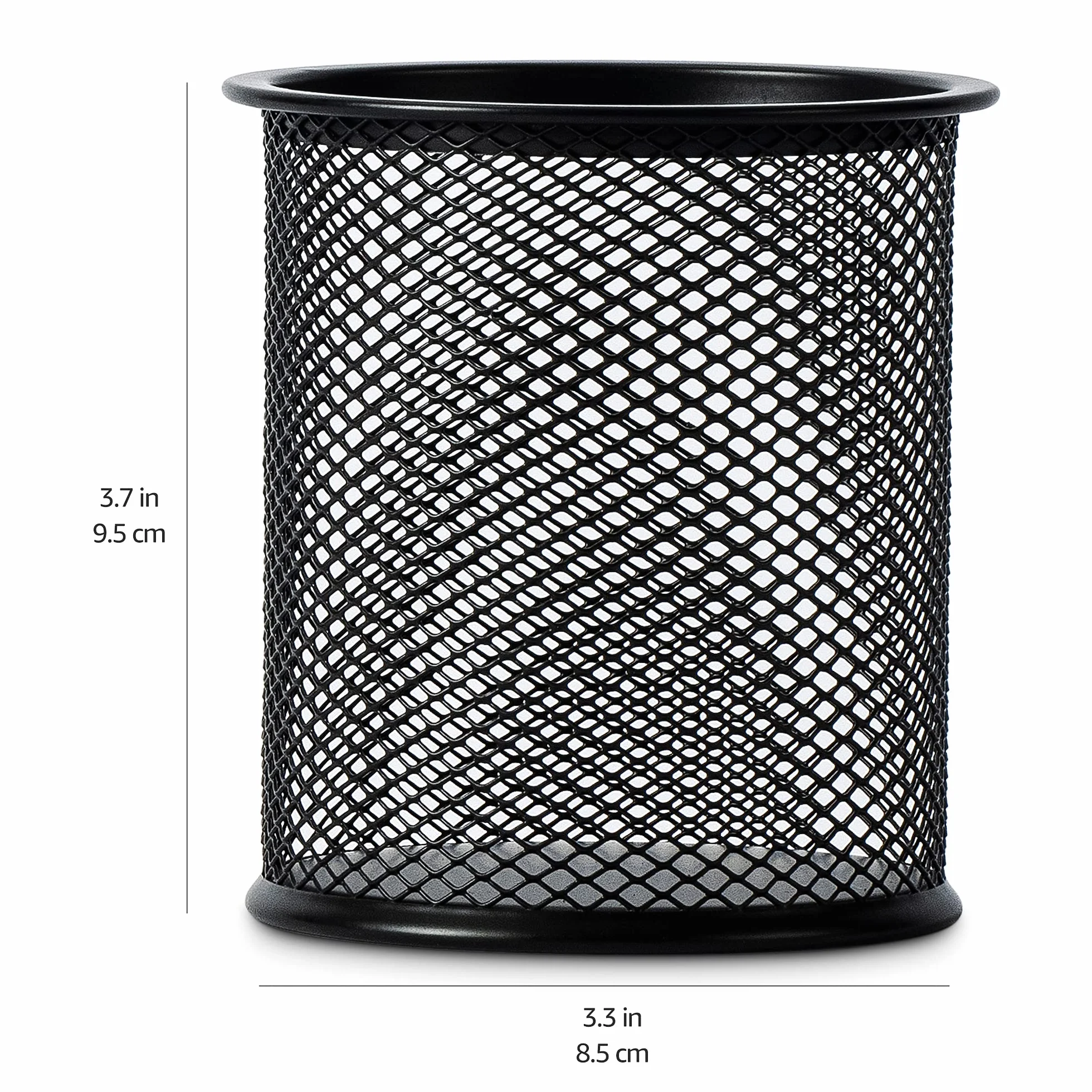 Amazon Basics Tasse à stylos en maille métallique, noir