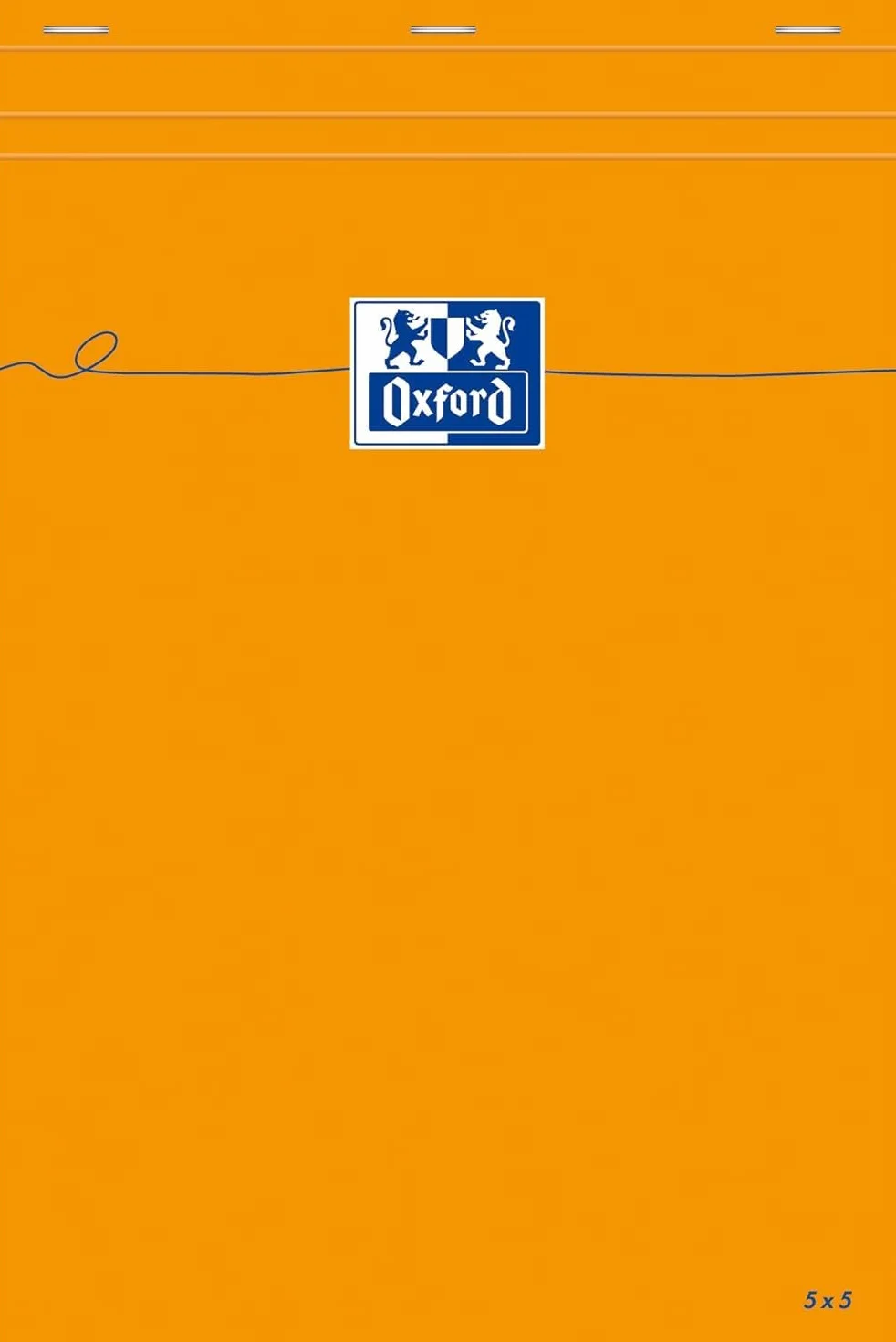 OXFORD Blocs-Notes A4 Petits Carreaux 5mm 80 Feuilles Orange Lot de 2