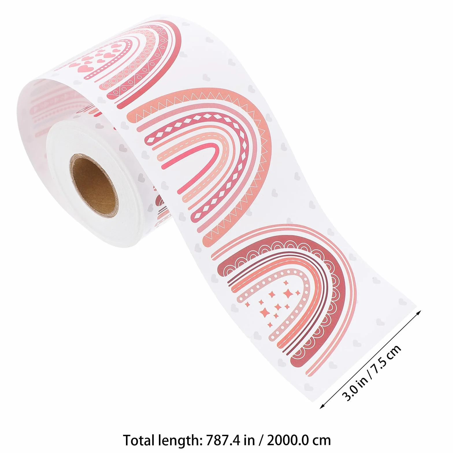 HEMOTON Autocollant de Bordure Arc-en-ciel pour Tableau en Cuivre, Épaisseur Adaptée aux Loisirs Créatifs