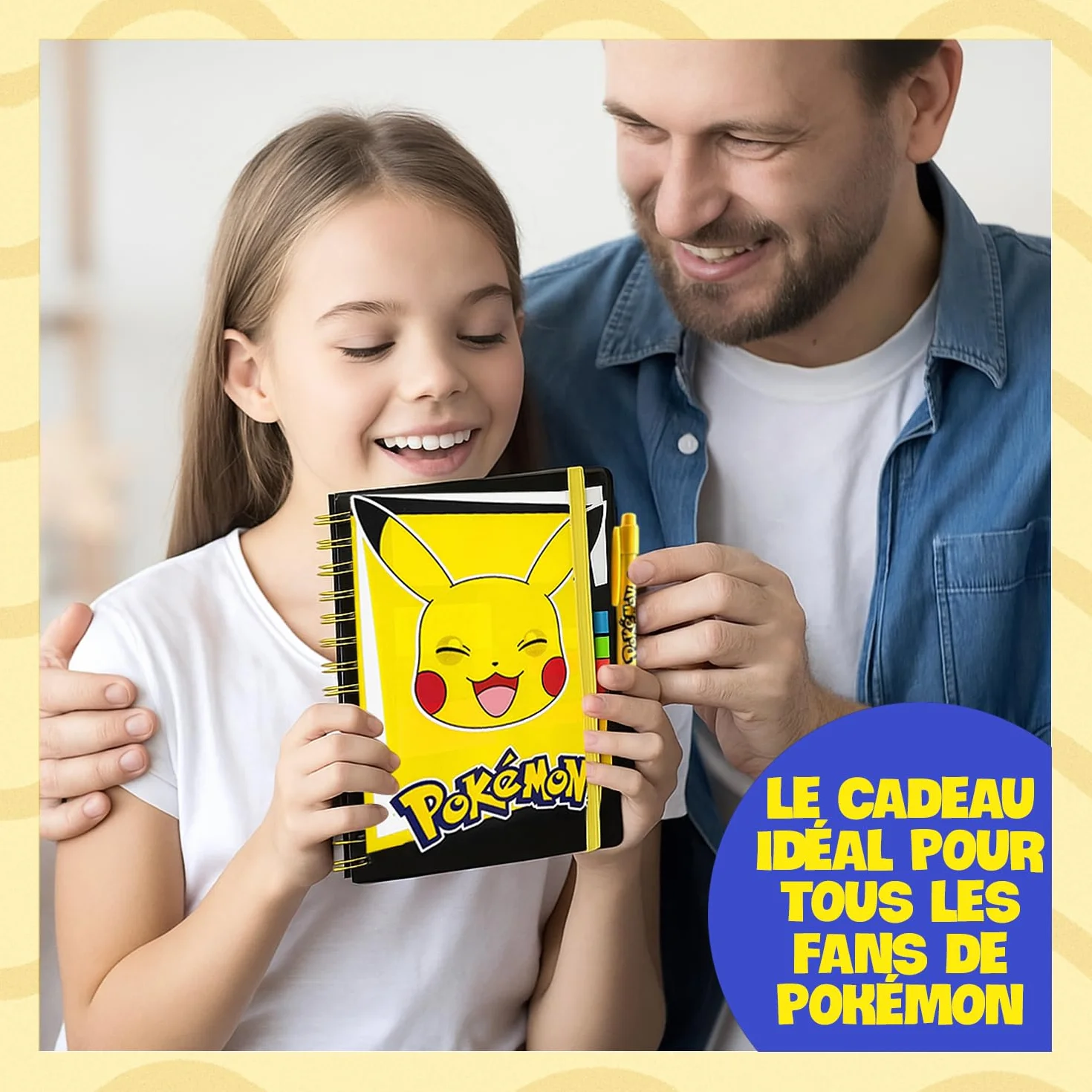 Carnet Pikachu A5 Pokémon Enfant avec Stylo - Anniversaire École Journal Intime