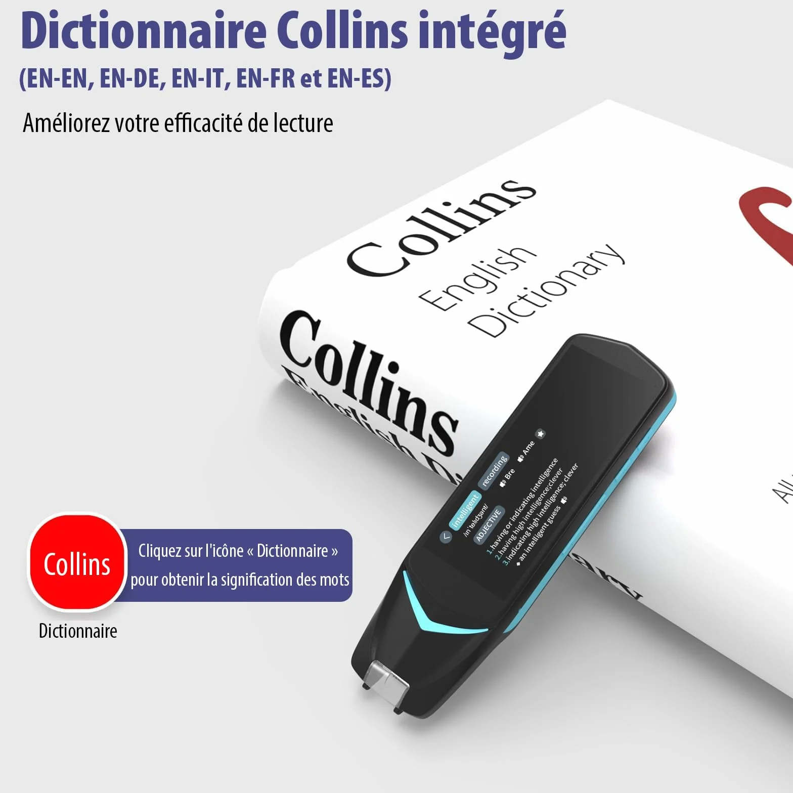 NEWYES Stylo Scanner OCR sans Fil pour Saisie de Données et Traduction Intelligent pour Étudiants