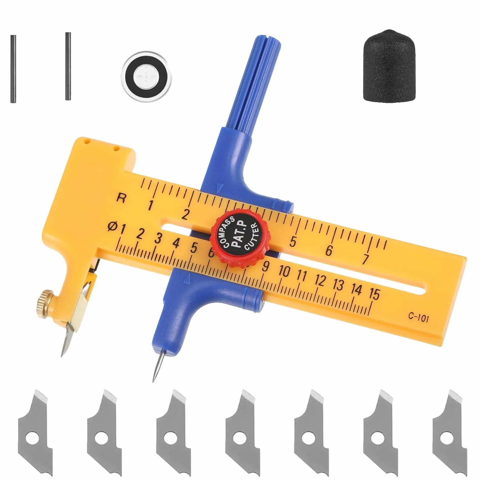 Coupe-cercle pour papier, traceur circulaire, coupe-rond plastique et laiton