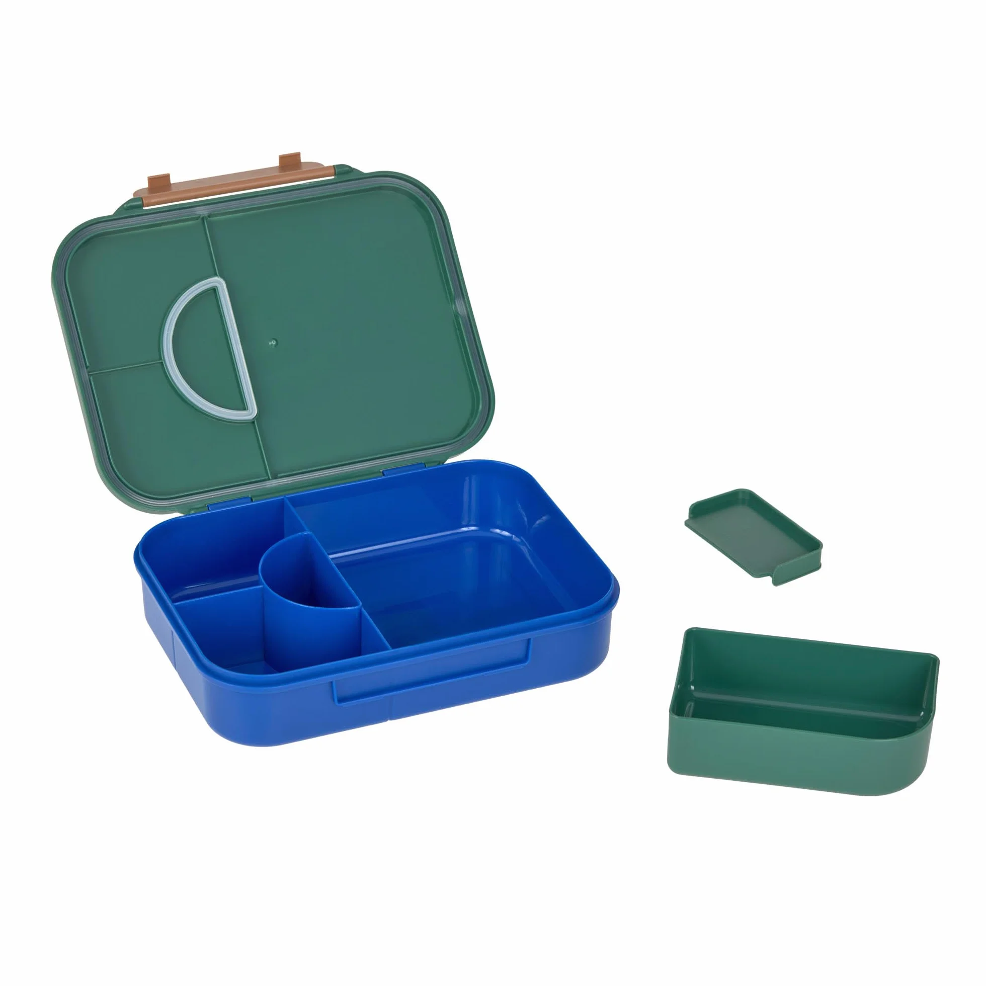 LÄSSIG Boîte à pain enfants sans BPA avec séparation amovible Little Gang Rainbow green