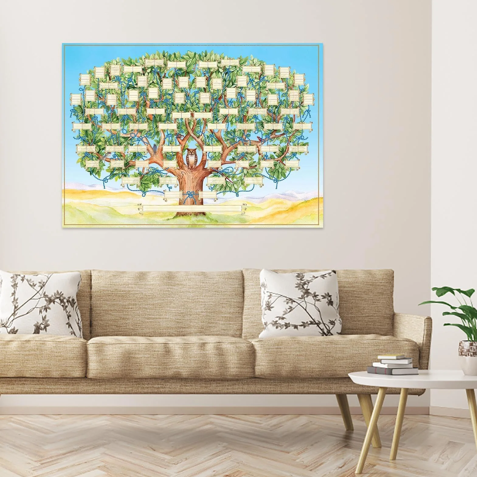 Tableau Arbre Généalogique 40x60cm Poster à Remplir